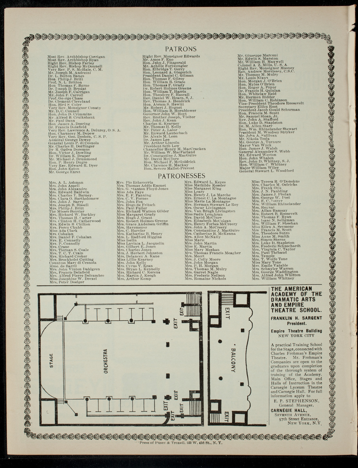 Lecture by Captain Edmund L. Zalinski, April 16, 1901, program page 4