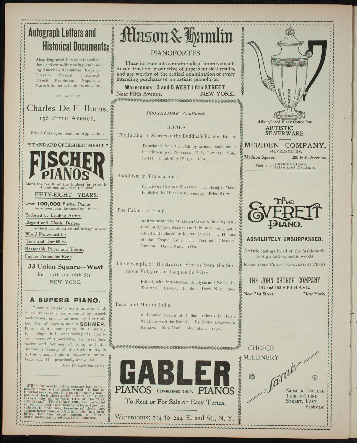 Comparative Literature Society Saturday Morning Conference, March 4, 1899, program page 6