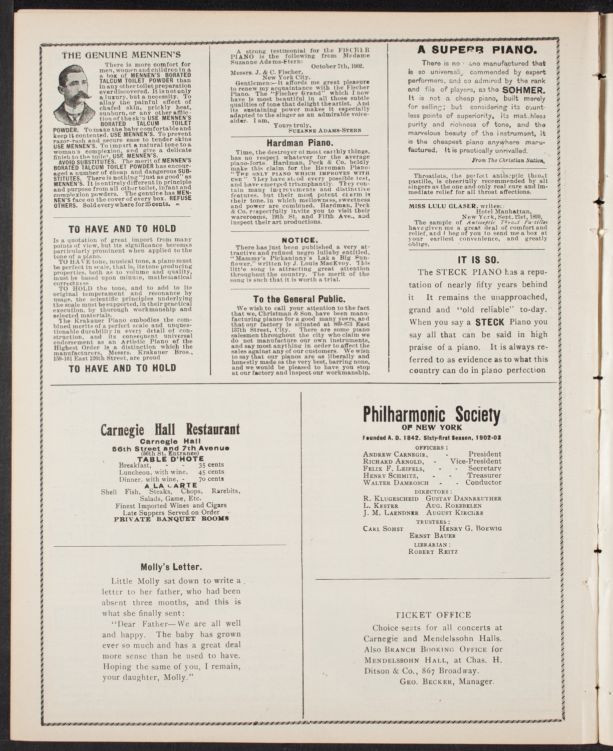 Meeting: The Gaelic Society, April 19, 1903, program page 10