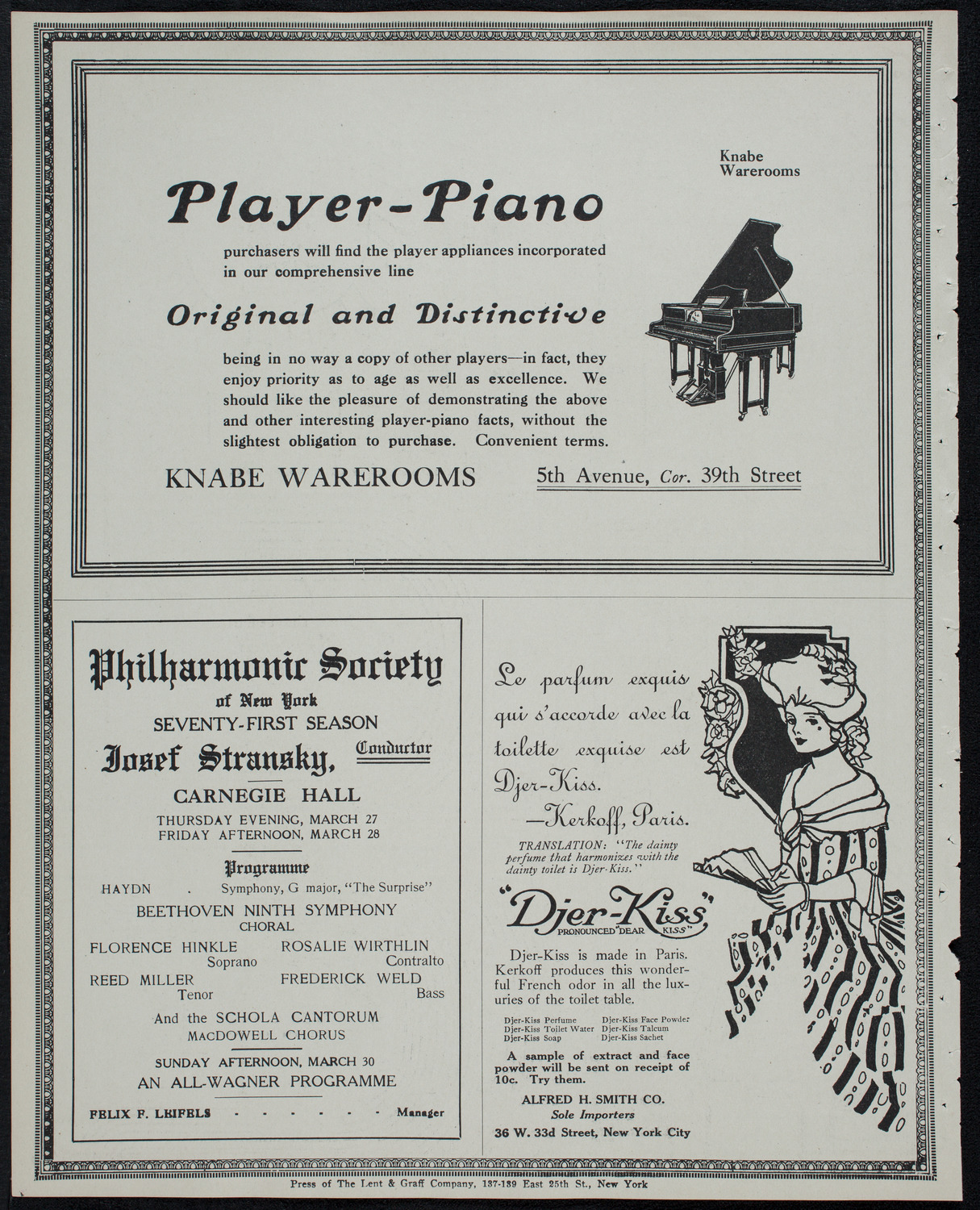 John McCormack, Tenor, March 17, 1913, program page 12