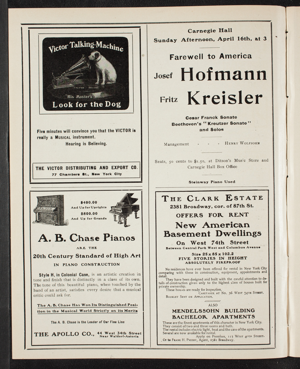 People's Symphony Concert, April 14, 1905, program page 2