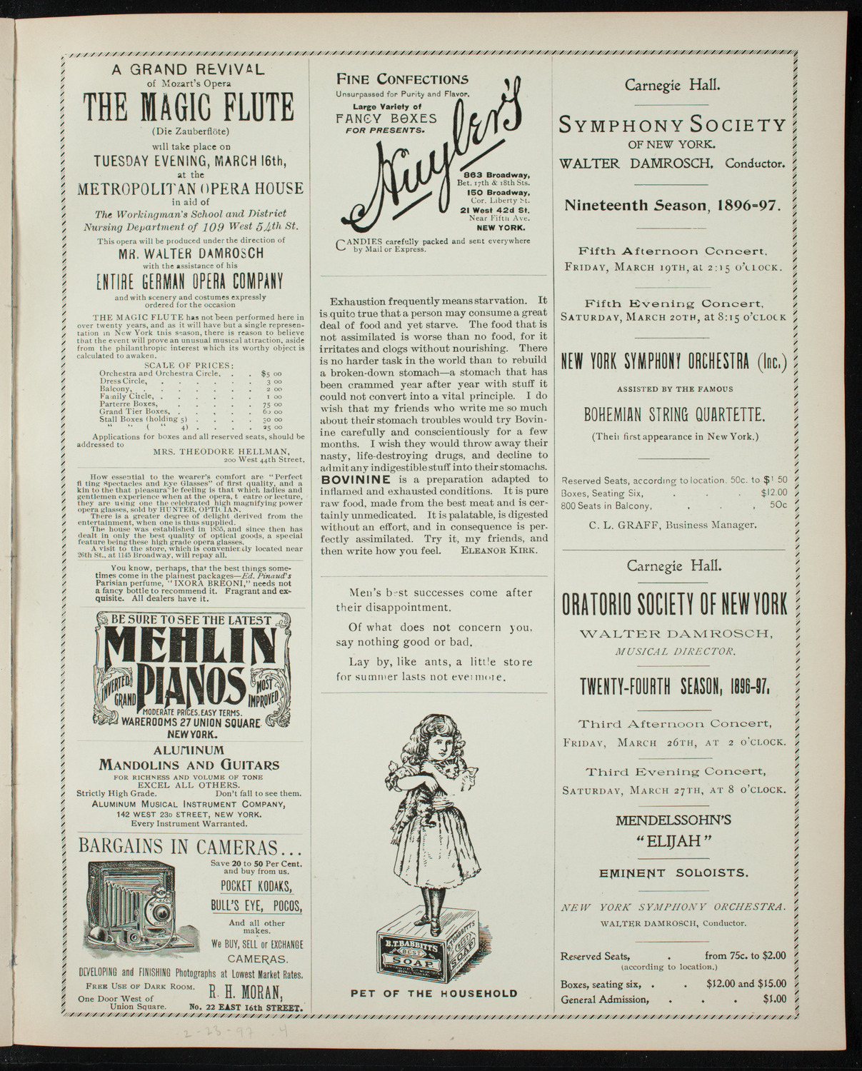 New York Banks' Glee Club, February 23, 1897, program page 7