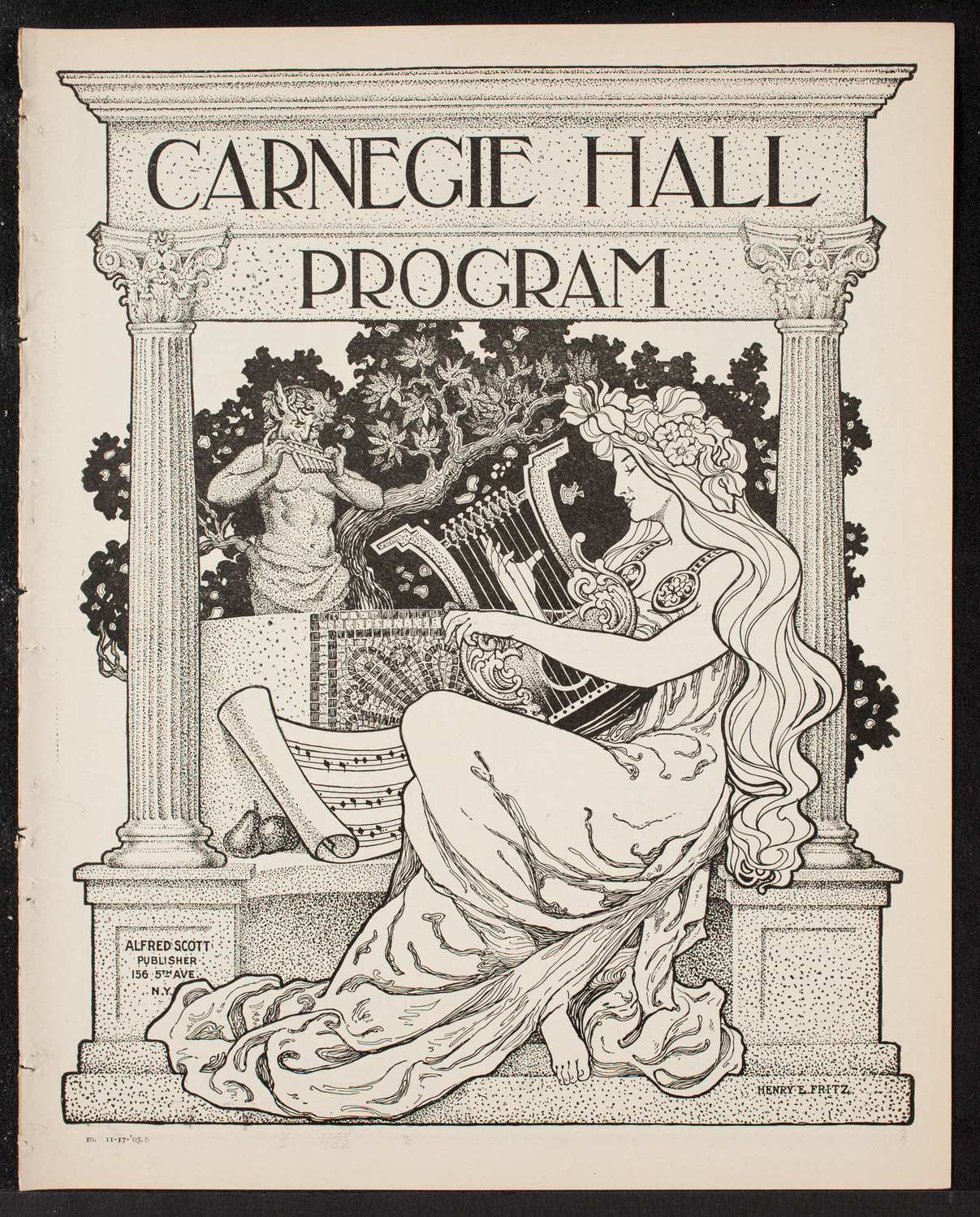 Marcella Sembrich, Soprano, November 17, 1903, program page 1