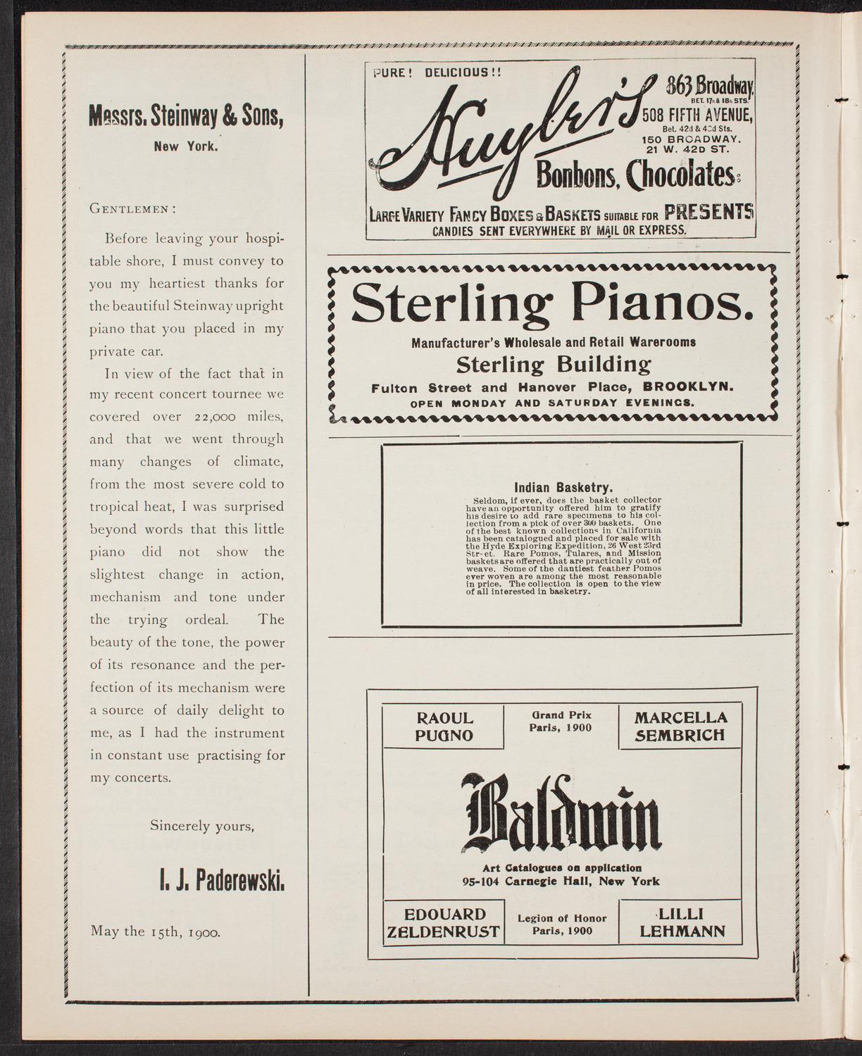 Benefit: Seamen's Christian Association, April 21, 1903, program page 4