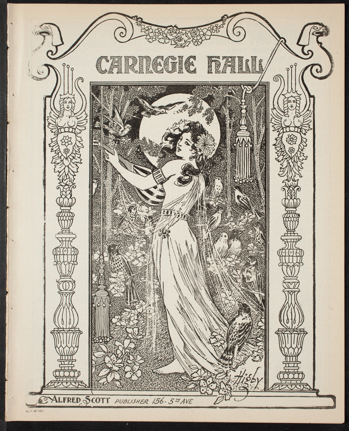 Burton Holmes Travelogue: Paris, January 26, 1908, program page 1