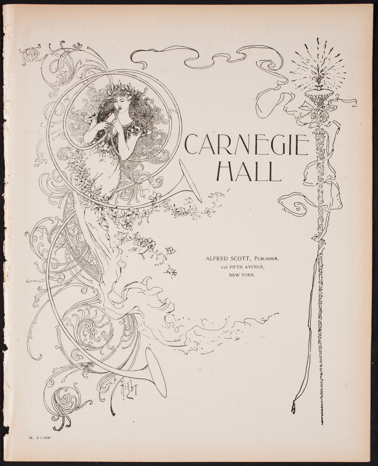 Lillian Nordica, Soprano, and Ernestine Schumann-Heink, Contralto, February 1, 1900, program page 1