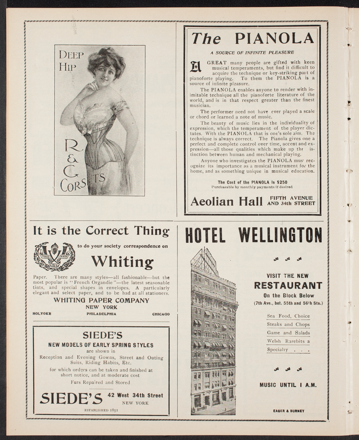 Grand Popular Concert, March 1, 1903, program page 6