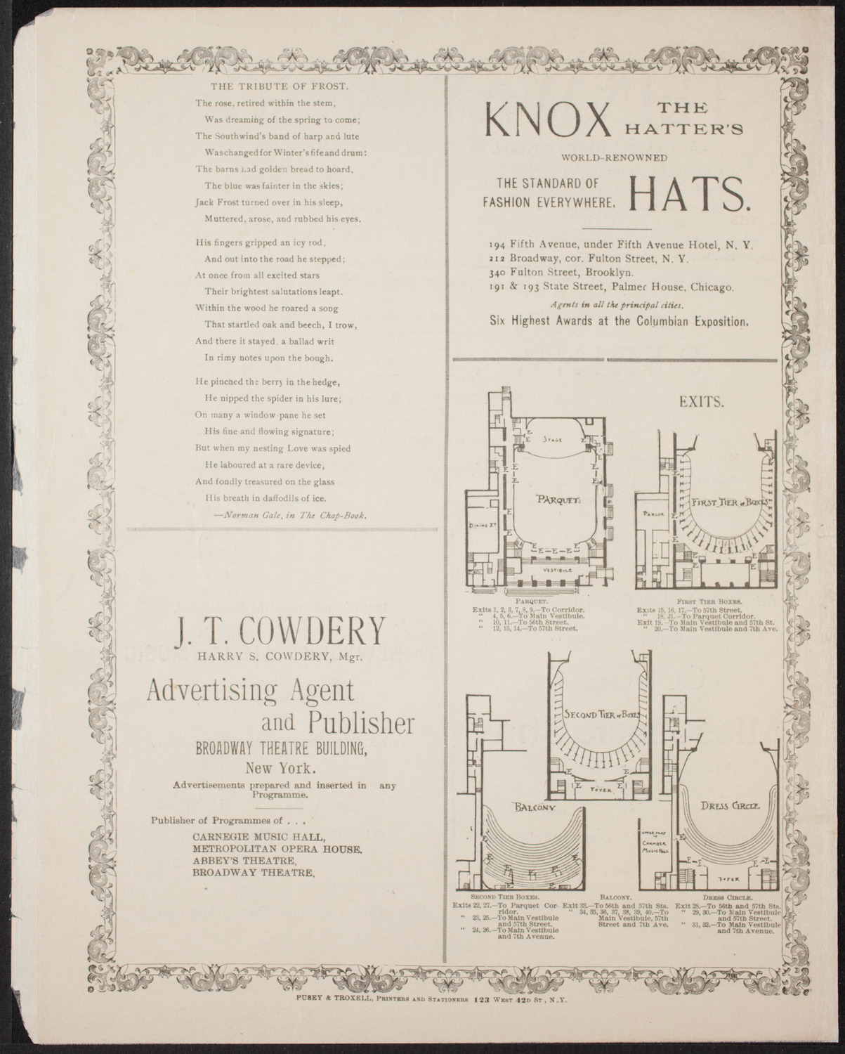 Students of Alexander Lambert, February 4, 1896, program page 4