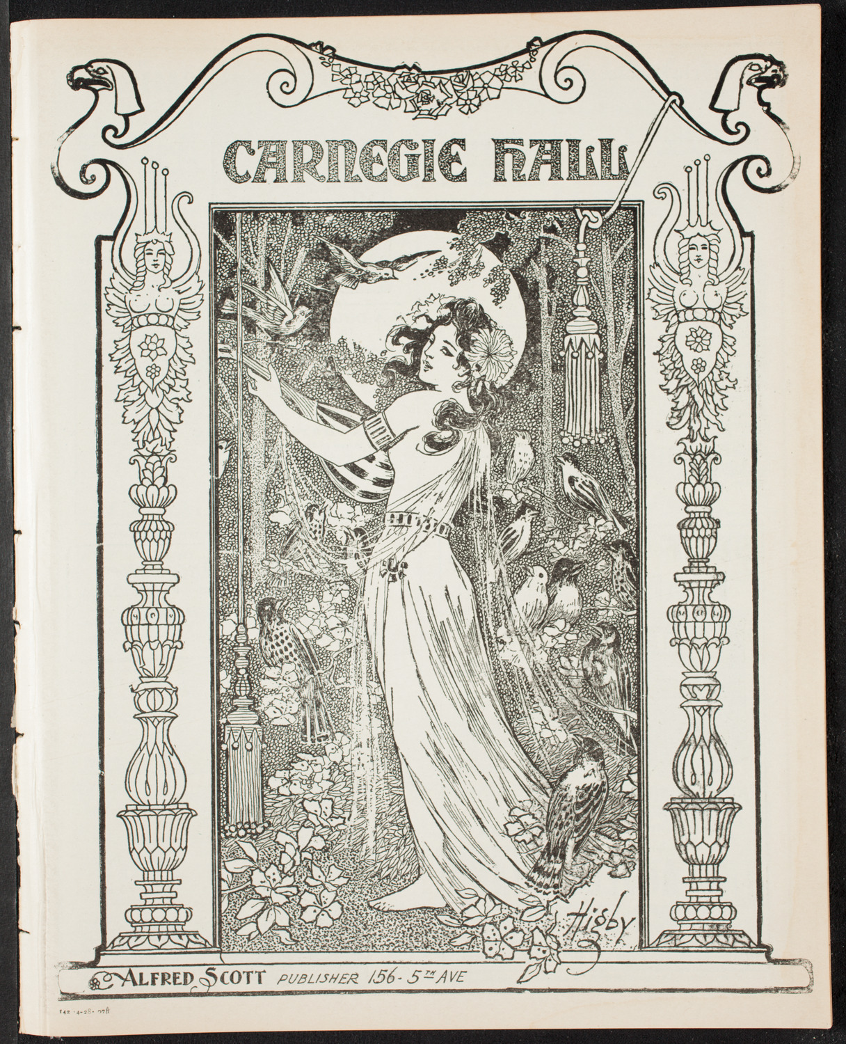 Young Men's Symphony Orchestra of New York, April 28, 1907, program page 1