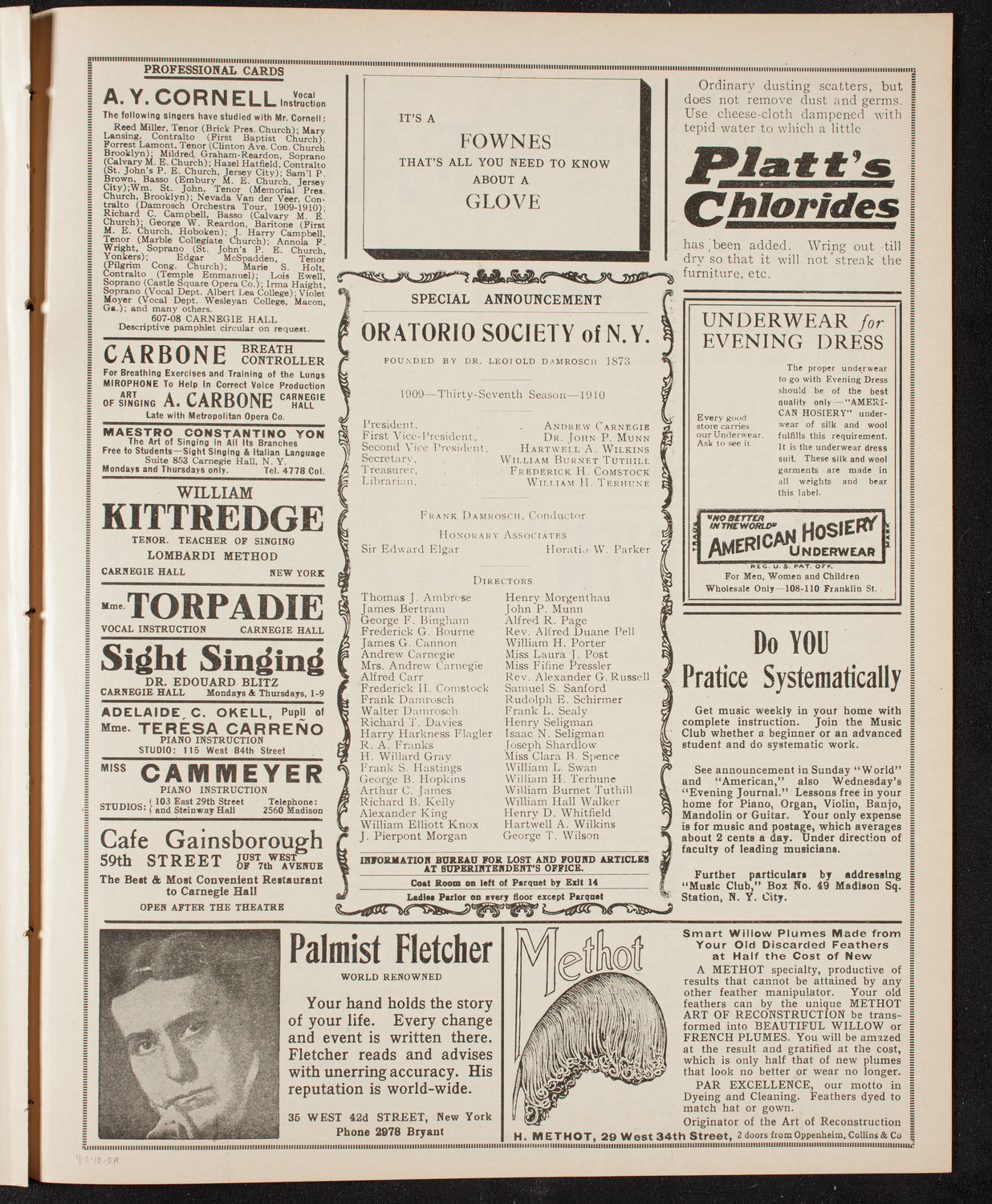 Fritz Kreisler, Violin, April 2, 1910, program page 9