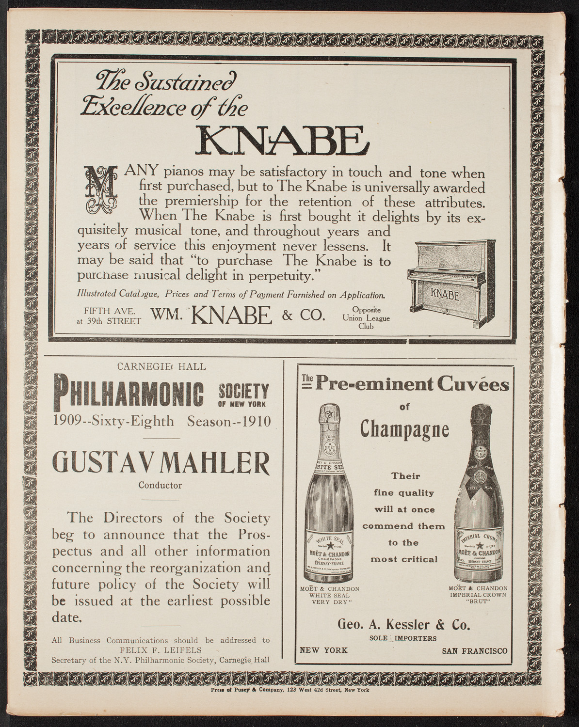 Gaelic Society: Feis Ceoil Agus Seanachas, April 18, 1909, program page 12