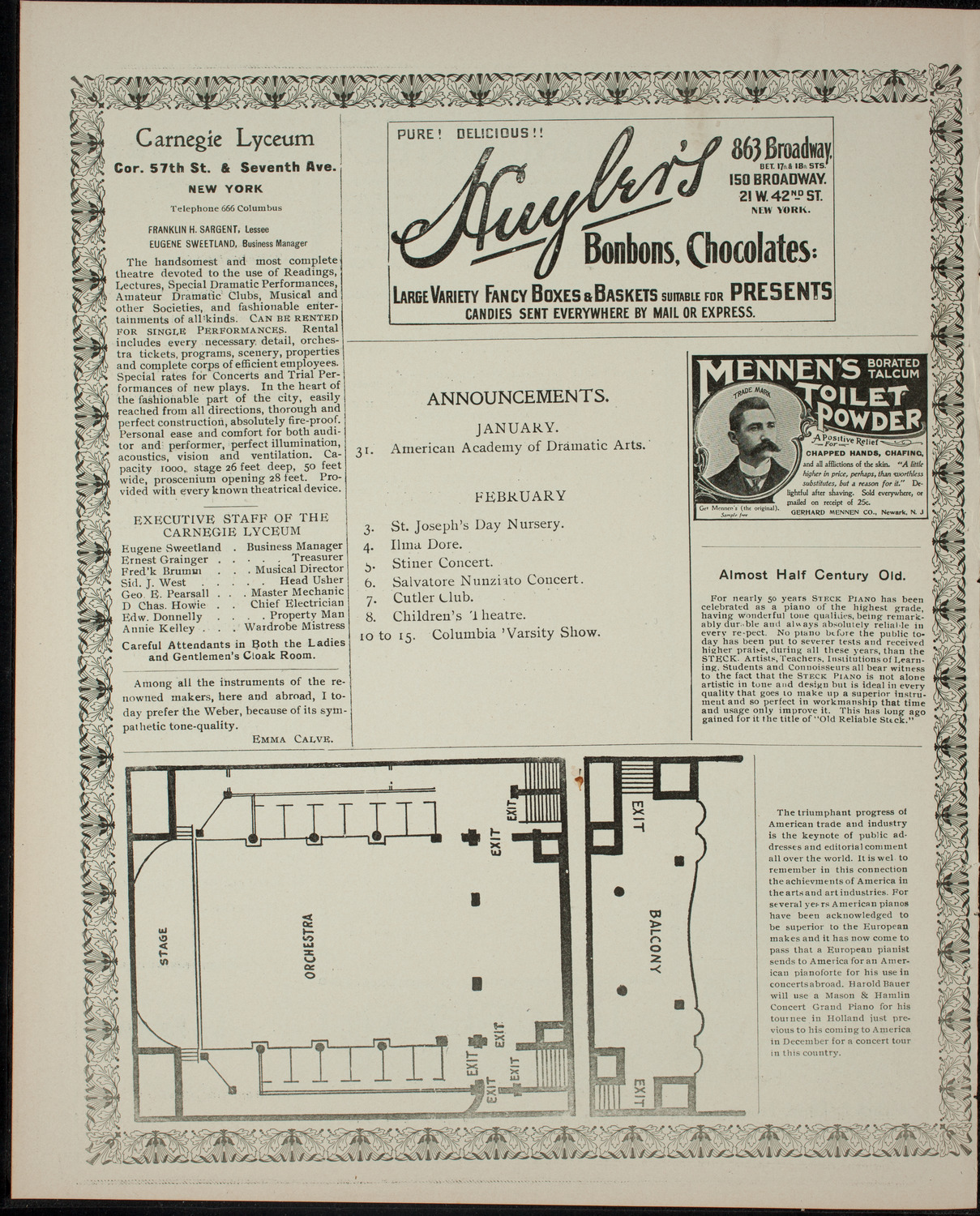 Grand Concert of the National Institute of Music, January 28, 1902, program page 4