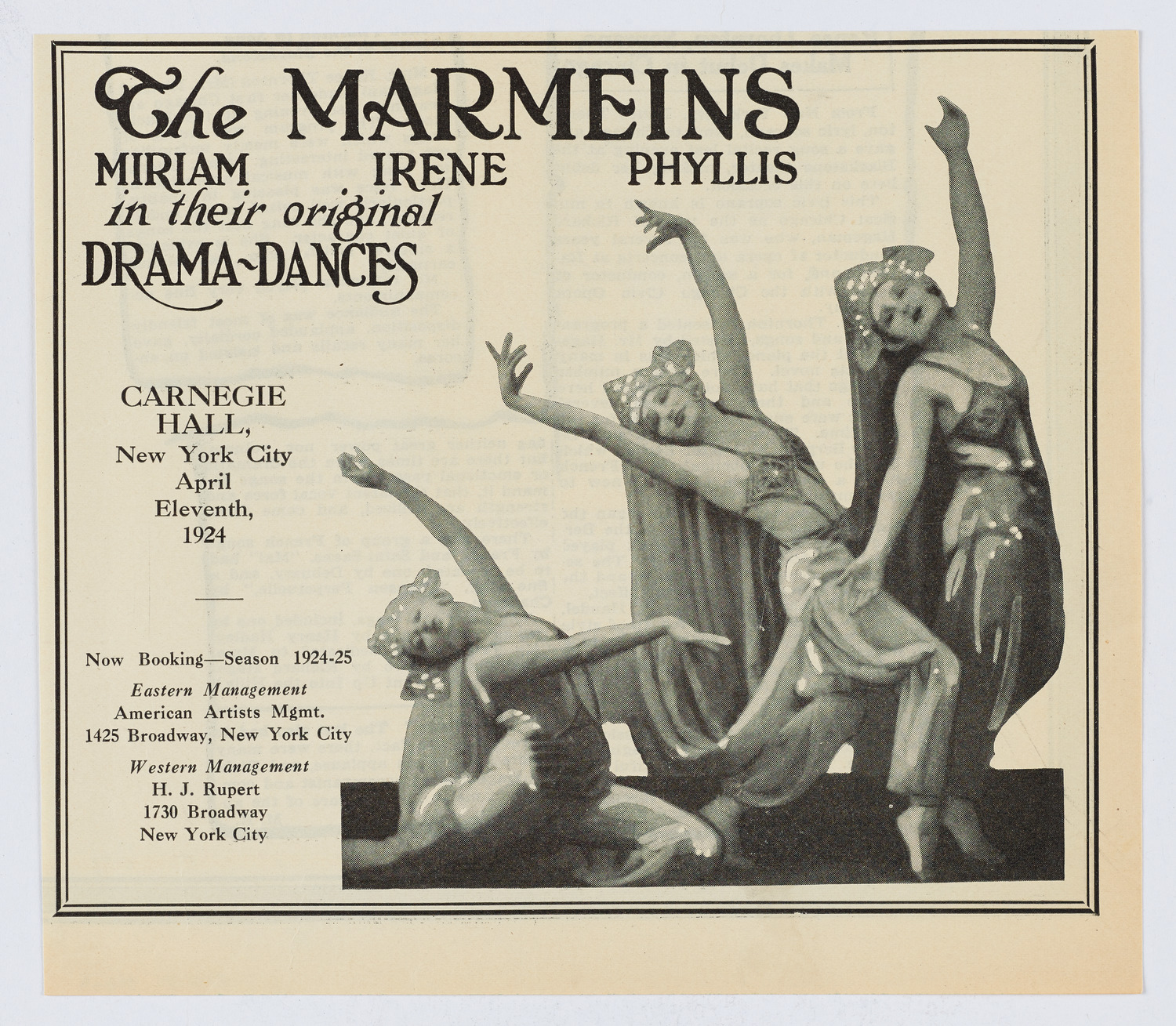 Paul Whiteman and His Orchestra with The Marmeins, April 11, 1924