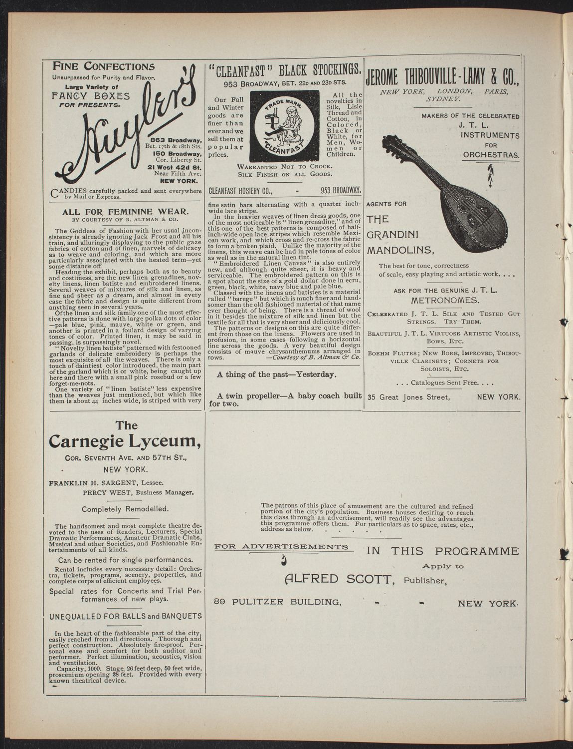 Debate: Harvard Forum and the Columbia University Debating Union, March 19, 1897, program page 4