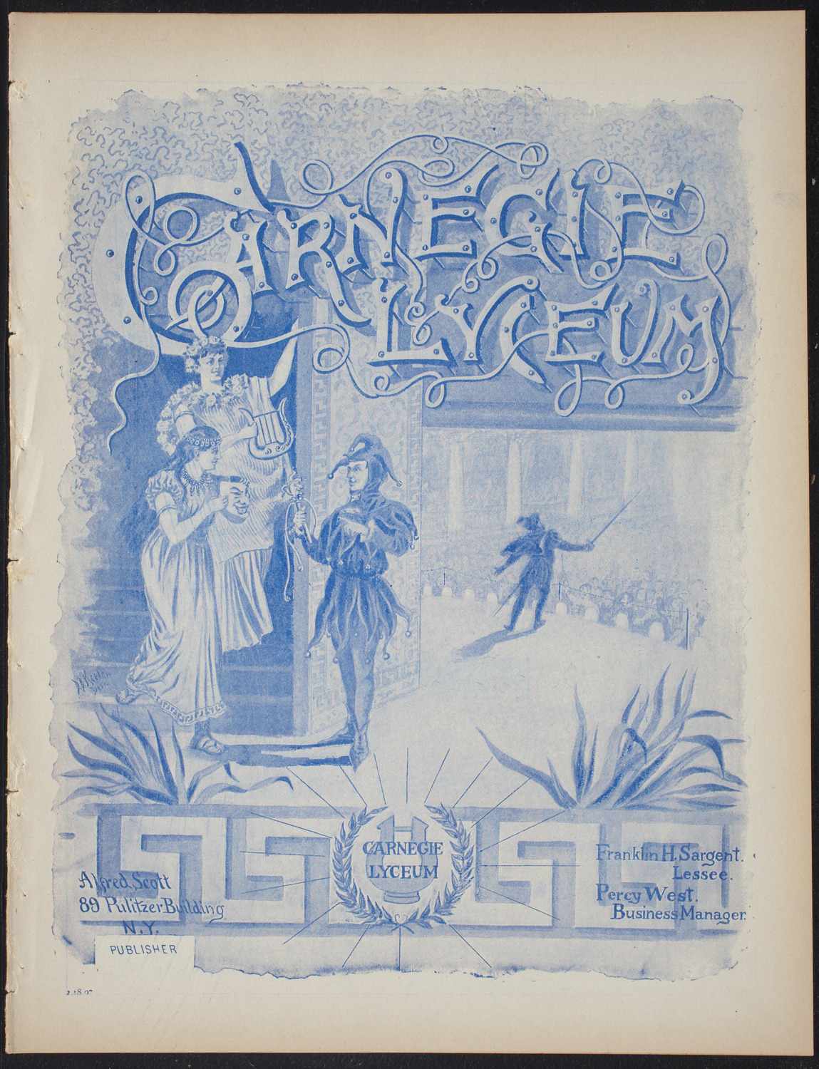 Columbia College Musical Society, February 18, 1897, program page 1