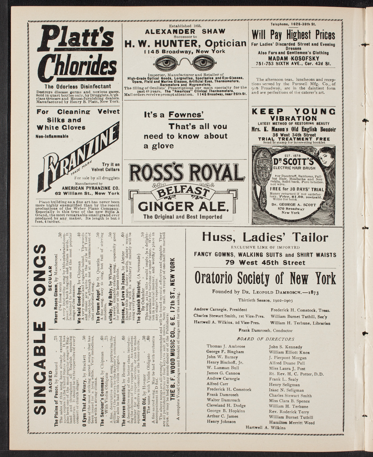 New York Festival Chorus, April 28, 1903, program page 2