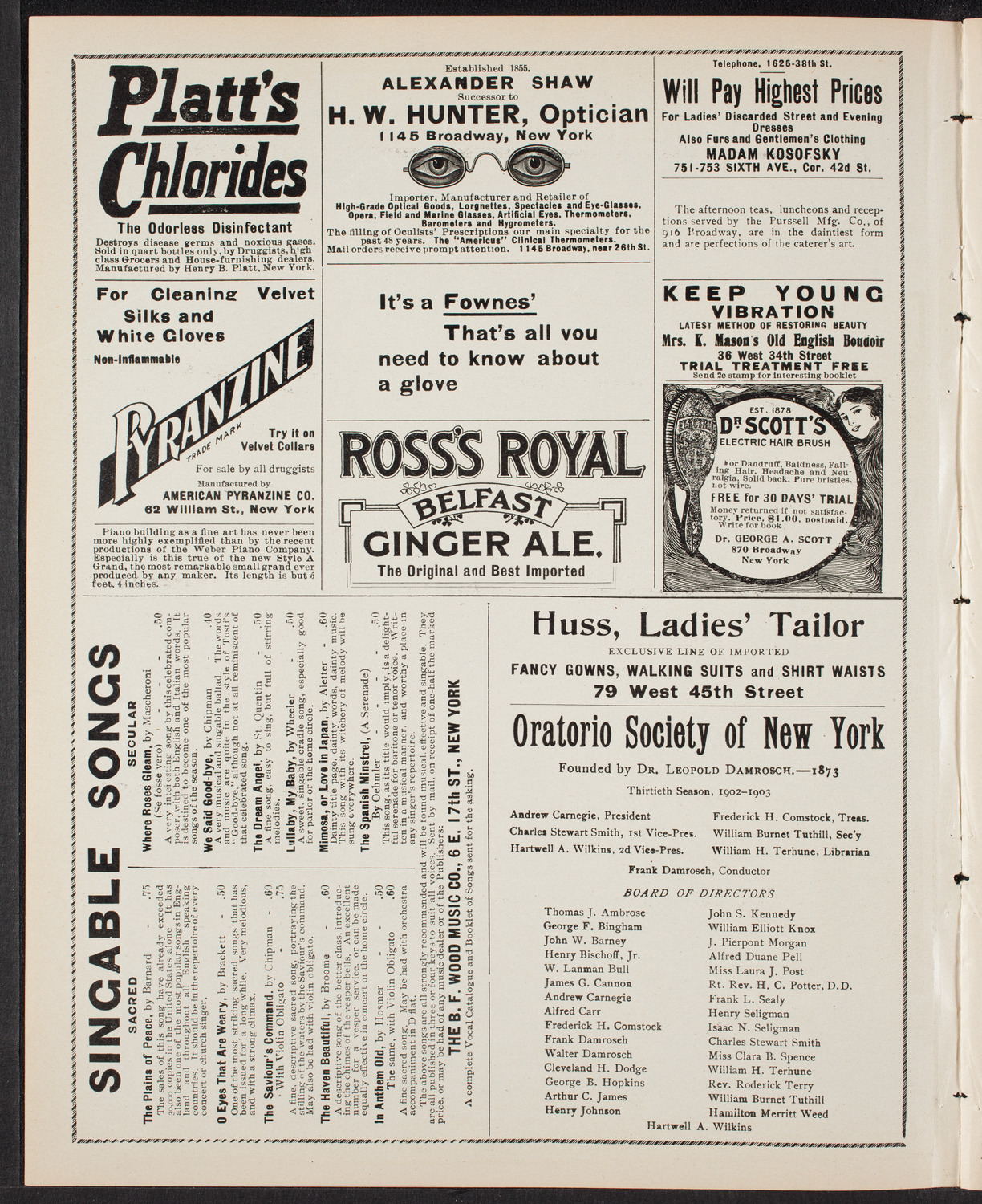New York Festival Chorus, April 28, 1903, program page 2