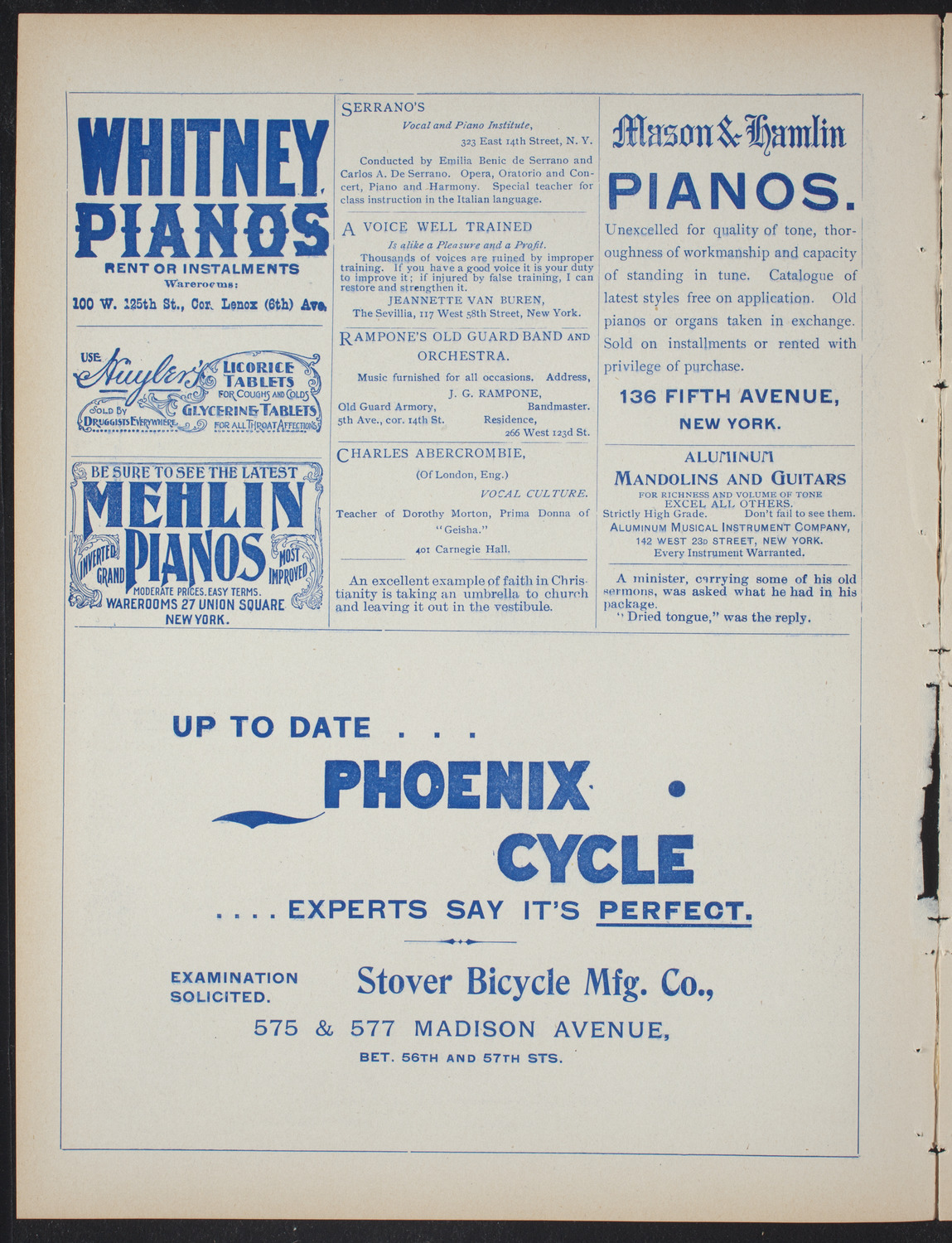 Columbia College Musical Society, February 20, 1897, program page 2