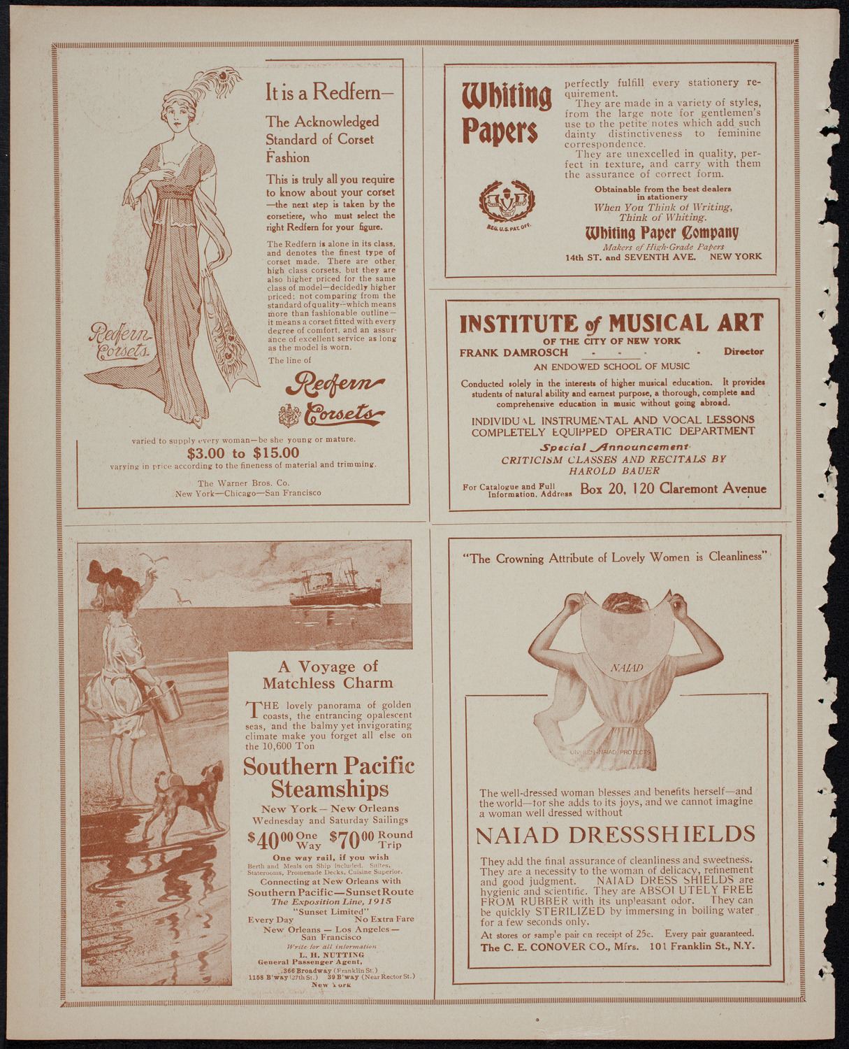 Ignacy Jan Paderewski, Piano, November 15, 1913, program page 2