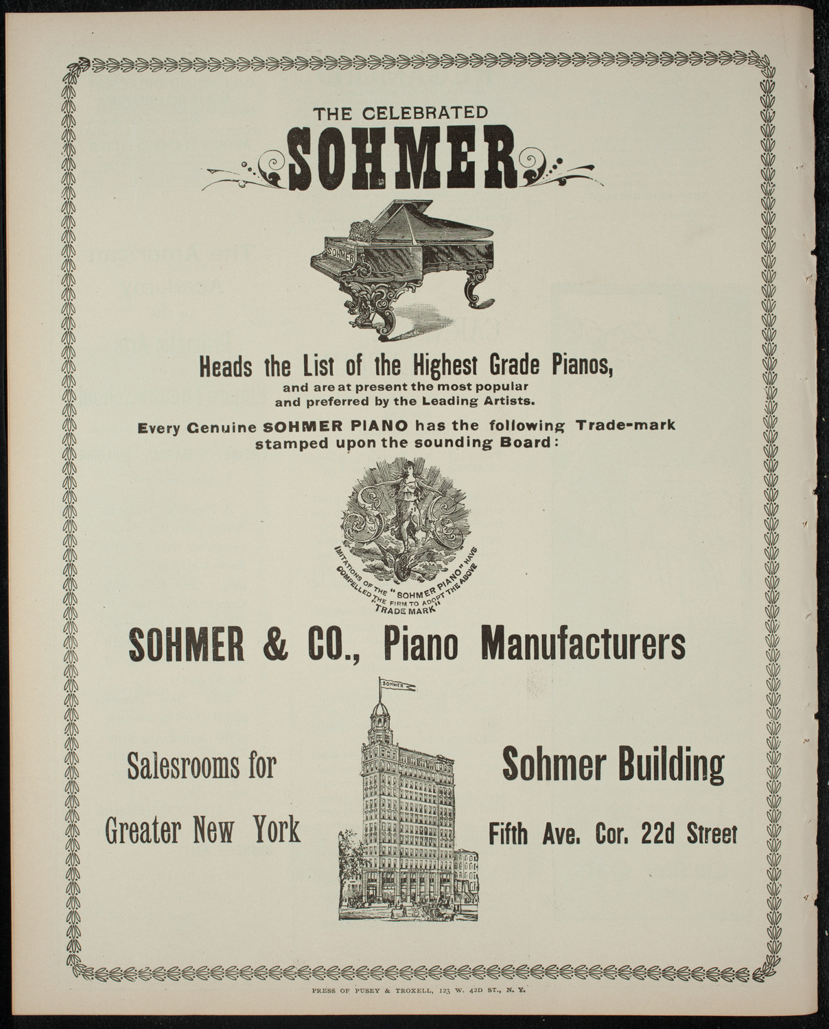 Powers-Arnold Wednesday Morning Musicale, February 1, 1899, program page 8