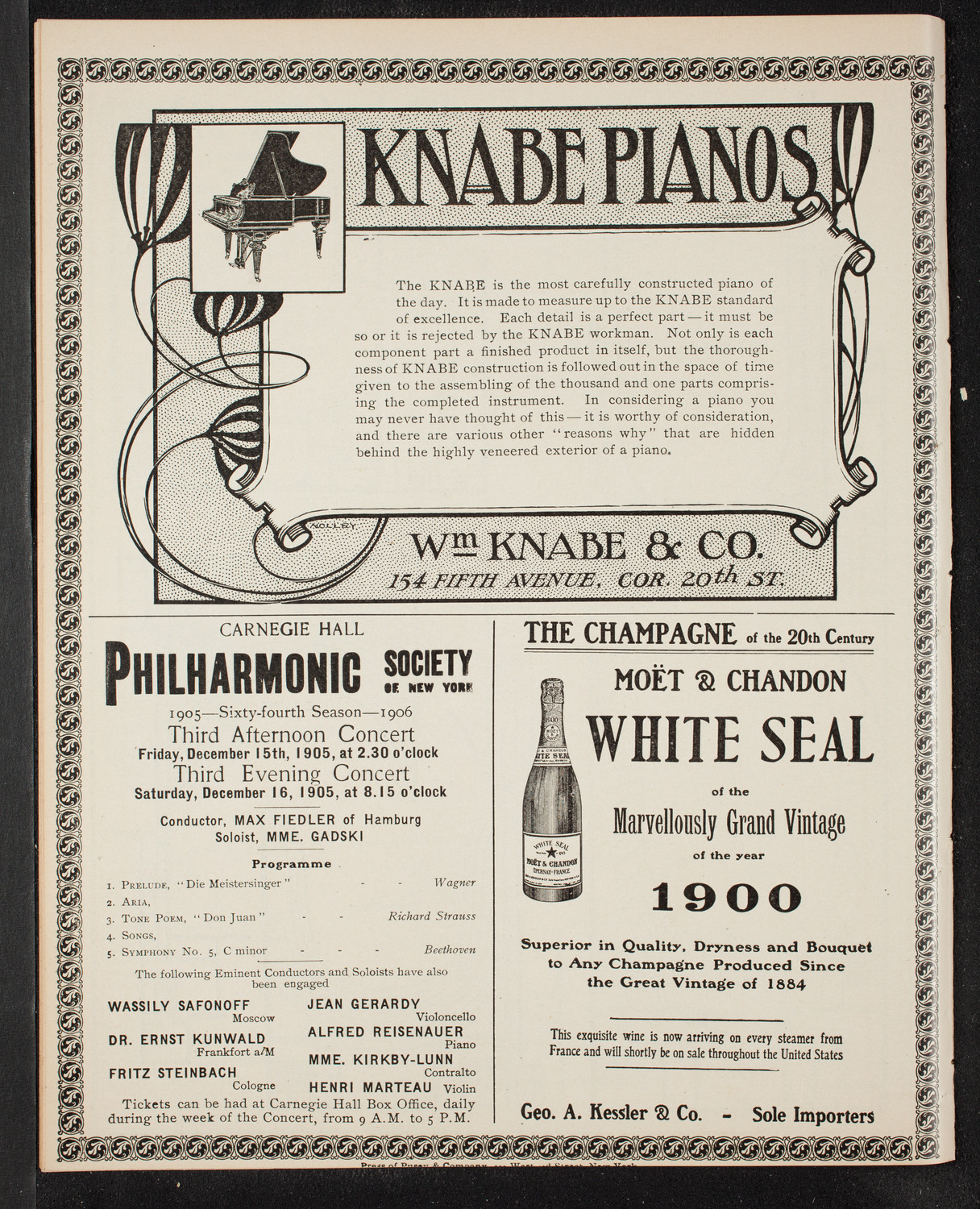 New York Banks' Glee Club, December 5, 1905, program page 12