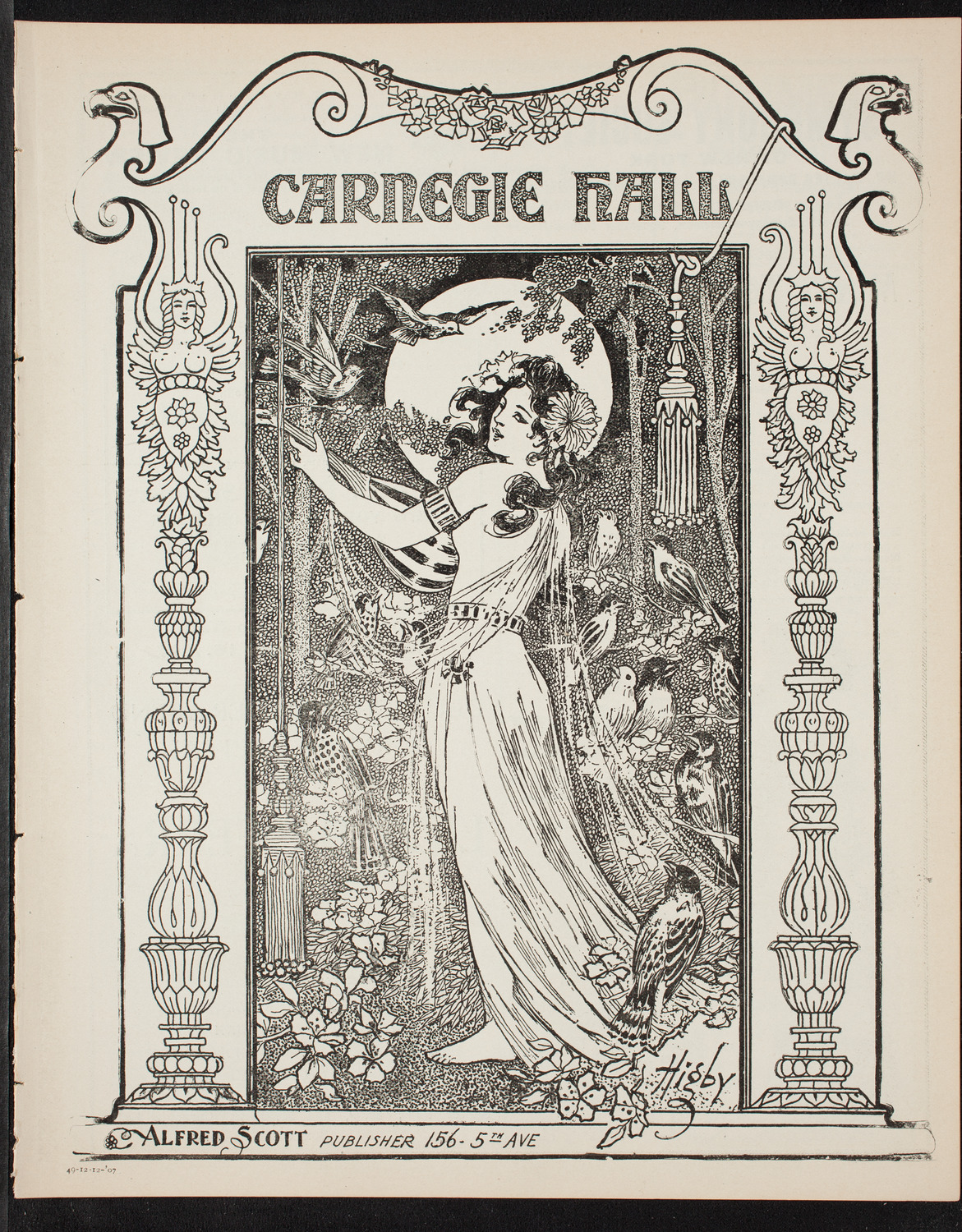 Russian Symphony Society of New York, December 12, 1907, program page 1