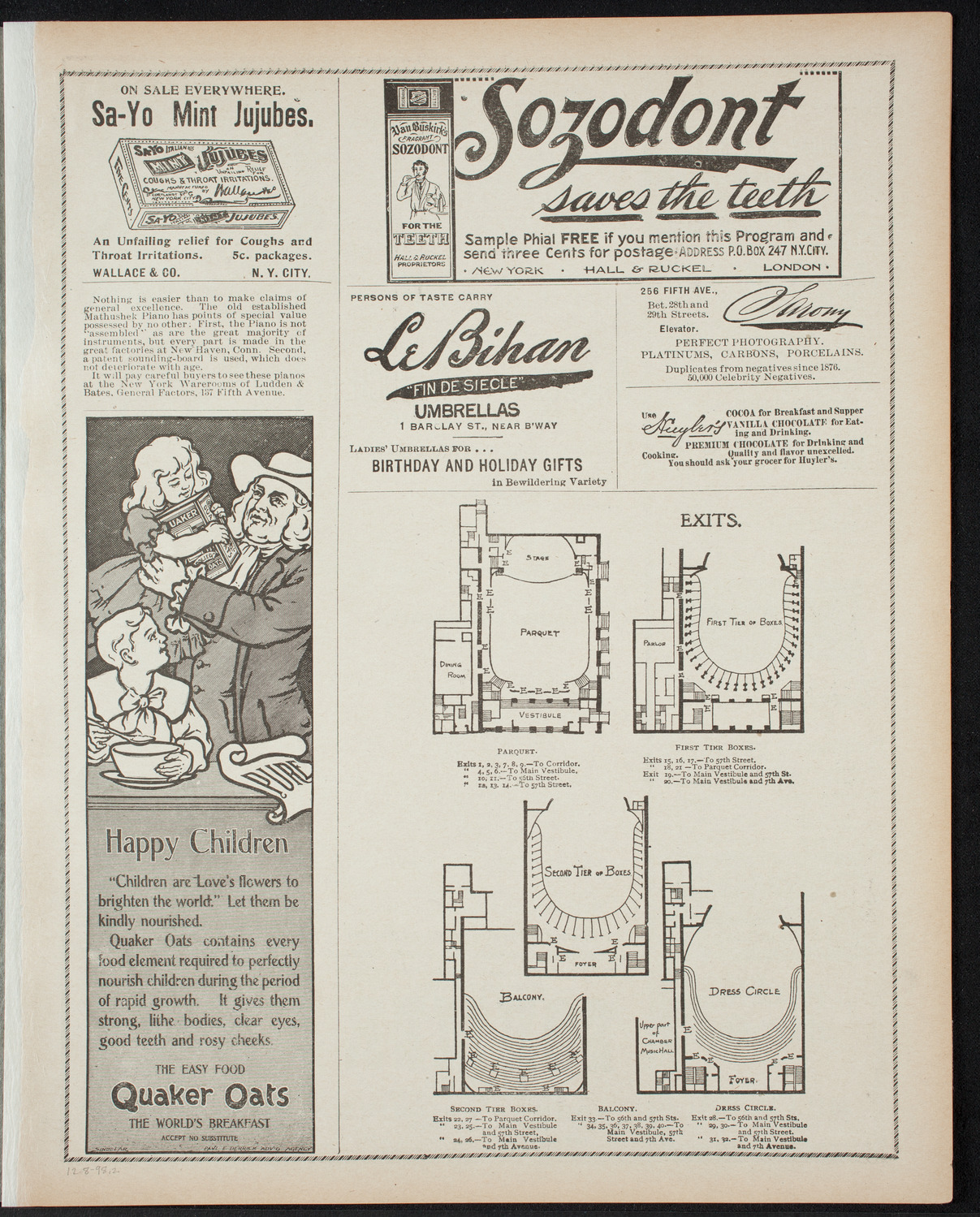 Musical Art Society of New York, December 8, 1898, program page 3