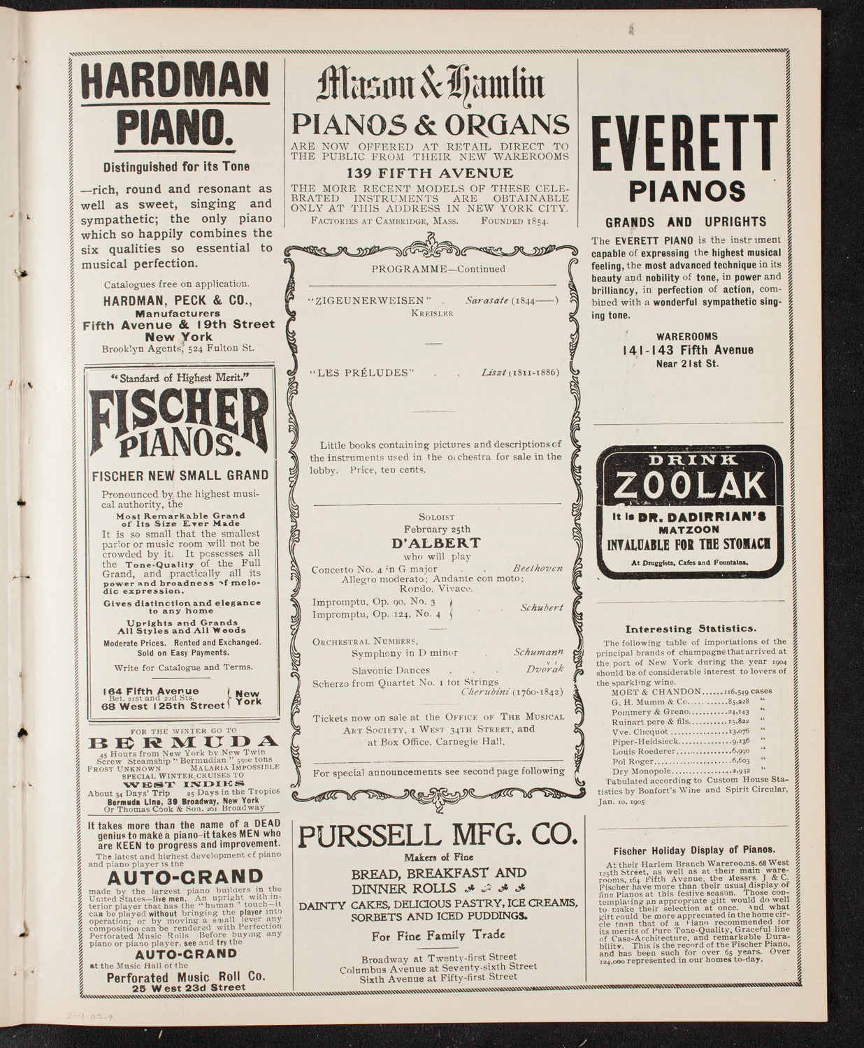 Symphony Concert for Young People, February 4, 1905, program page 7
