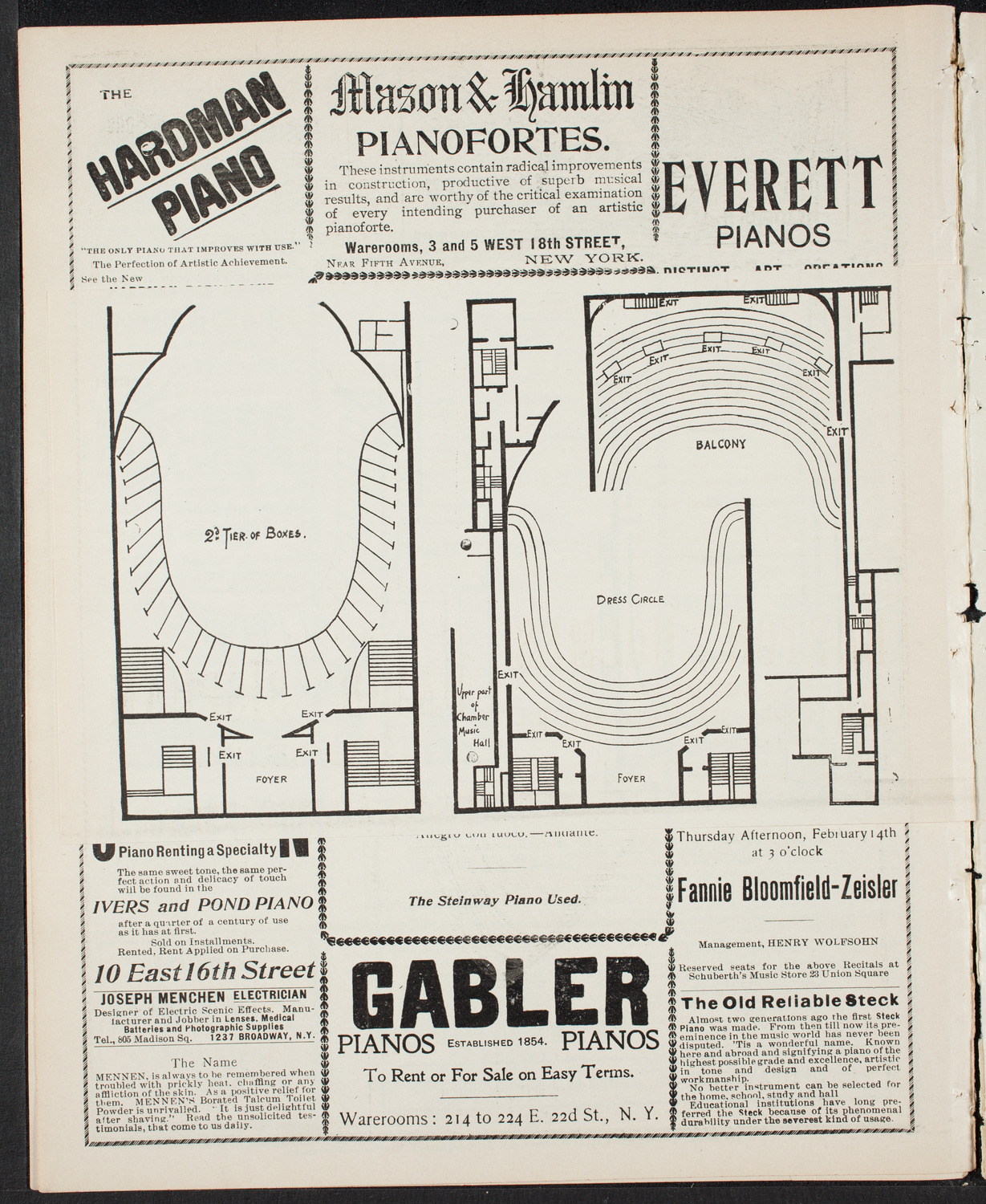 New York Philharmonic, February 1, 1901, program page 8