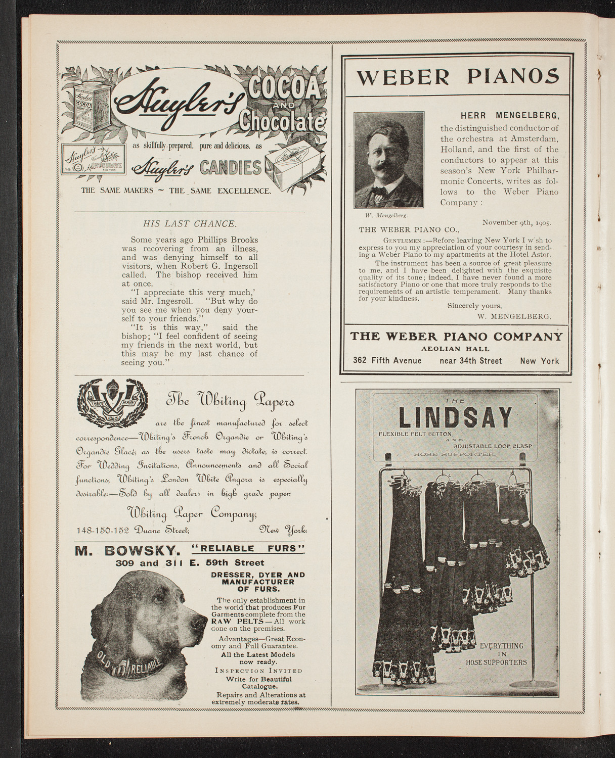 New York Symphony Orchestra, December 10, 1905, program page 6