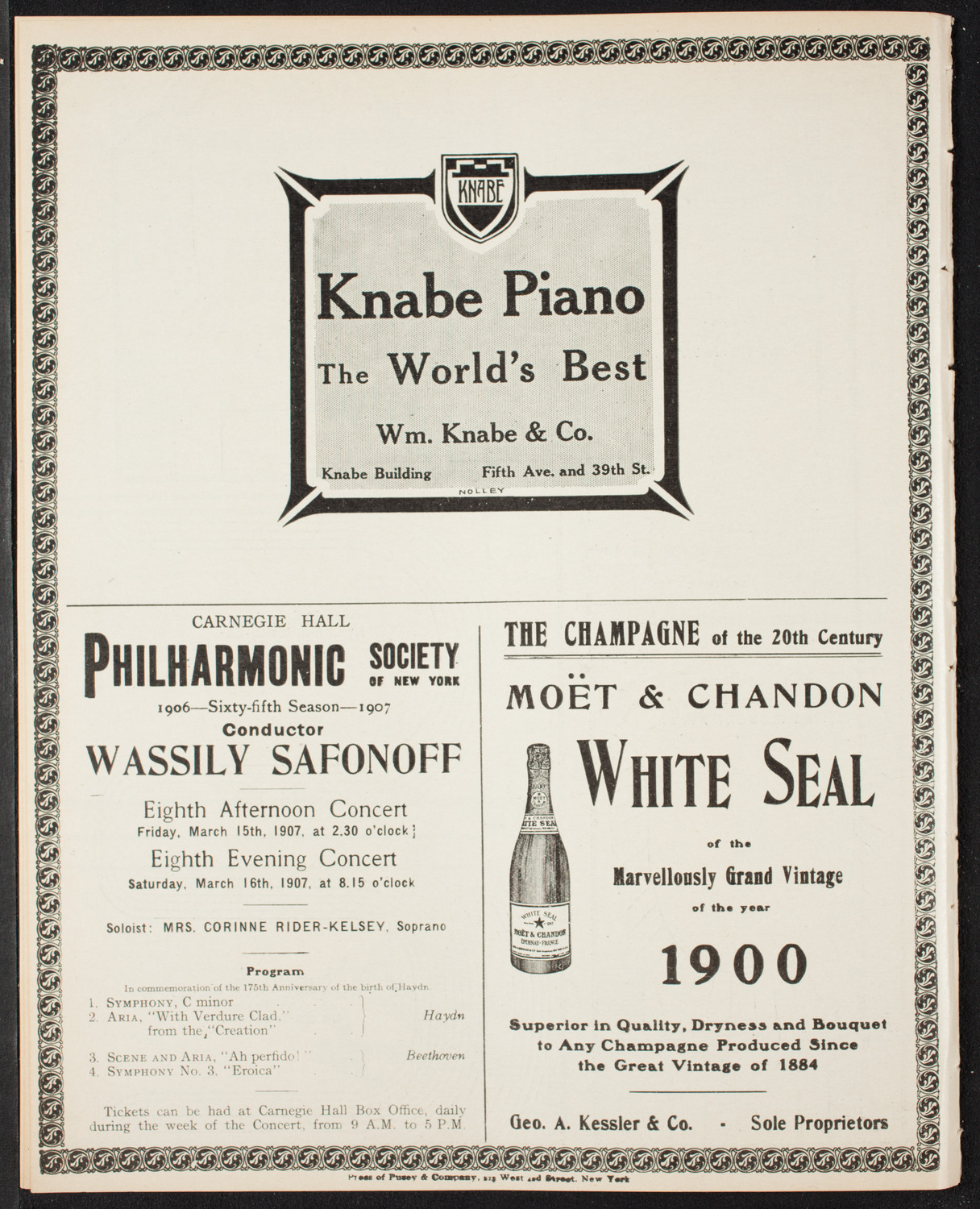 Elmendorf Lecture: Norway, March 10, 1907, program page 12