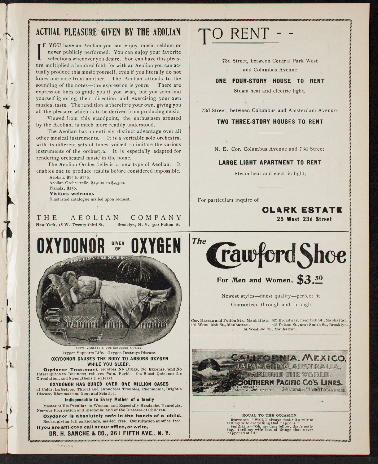 Jan Kubelik, Violin, with Maria-Victoria Torrilhon, Piano, January 11, 1902, program page 9