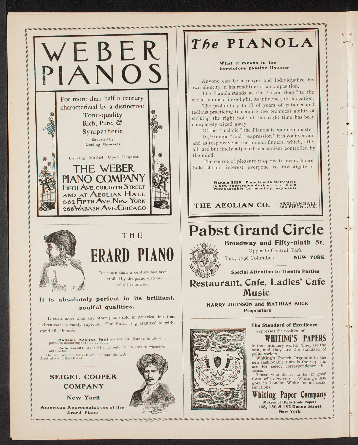 Wetzler Symphony Orchestra, January 23, 1904, program page 6