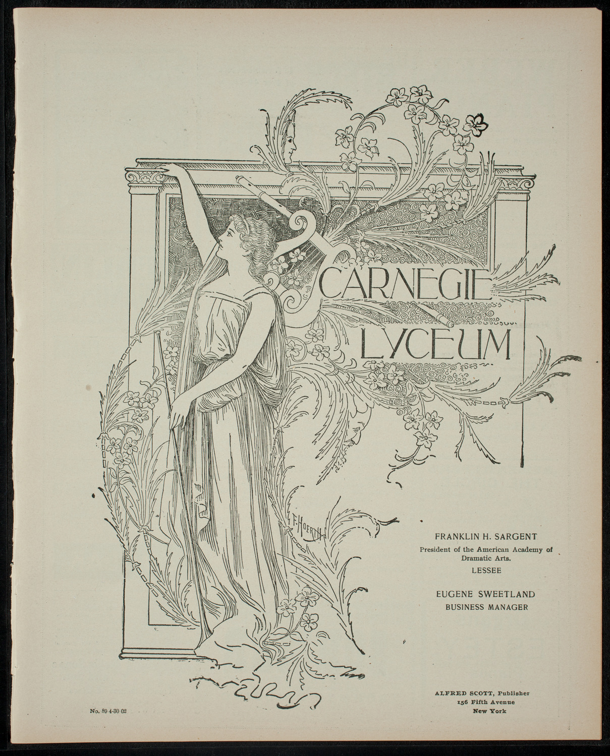 Seventeenth Annual Concert by the Pupils of Mme. Ogden Crane, April 30, 1902, program page 1
