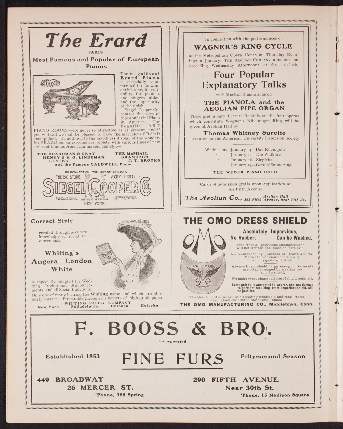 New York Symphony Orchestra, January 22, 1905, program page 6