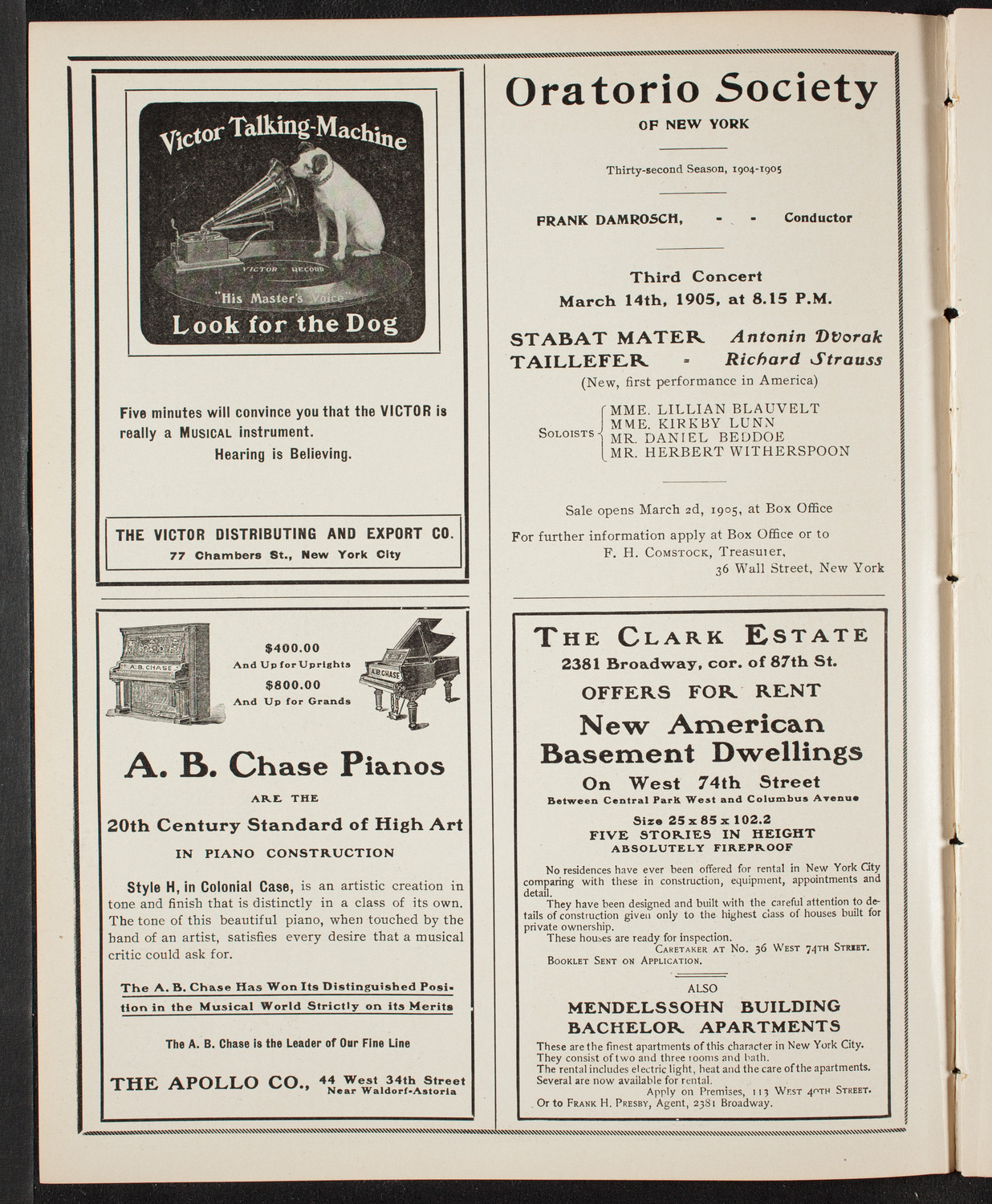 Rivela and His Band, February 19, 1905, program page 2