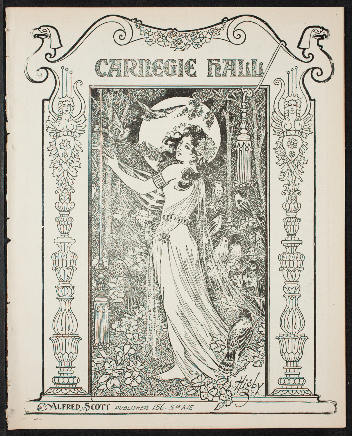 New York Philharmonic, January 25, 1907, program page 1