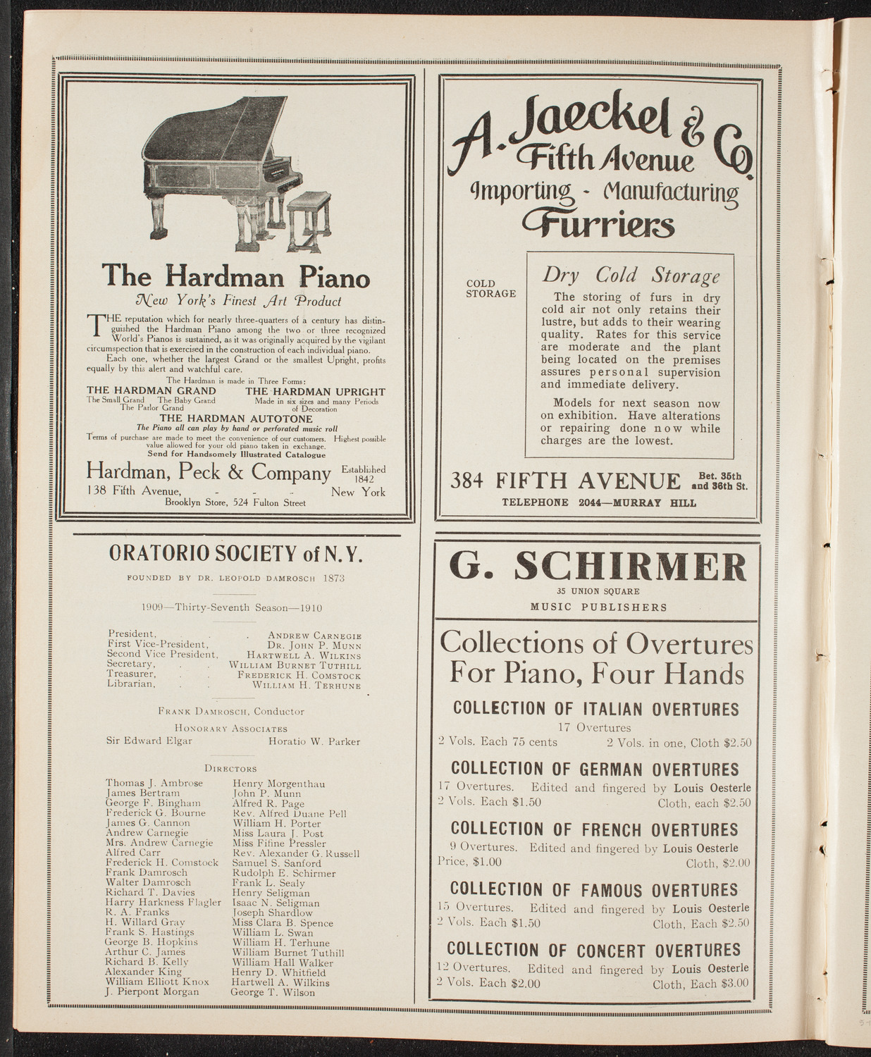 Amicitia Amateur Band, May 15, 1910, program page 8