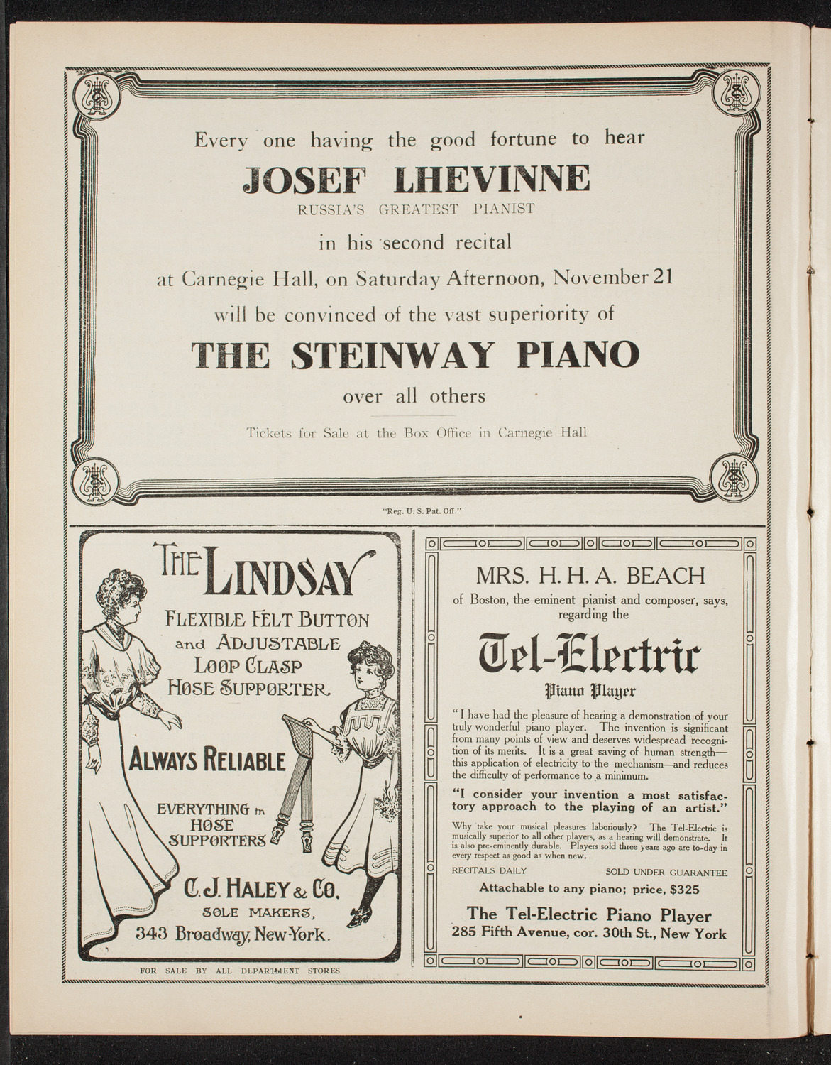 Volpe Symphony Society of New York, November 19, 1908, program page 4