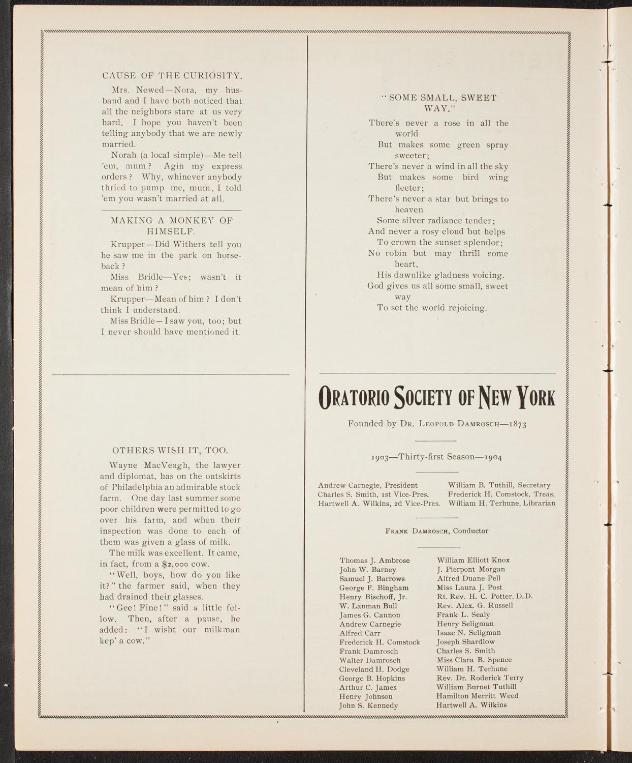 Graduation: New York Law School, June 16, 1904, program page 8