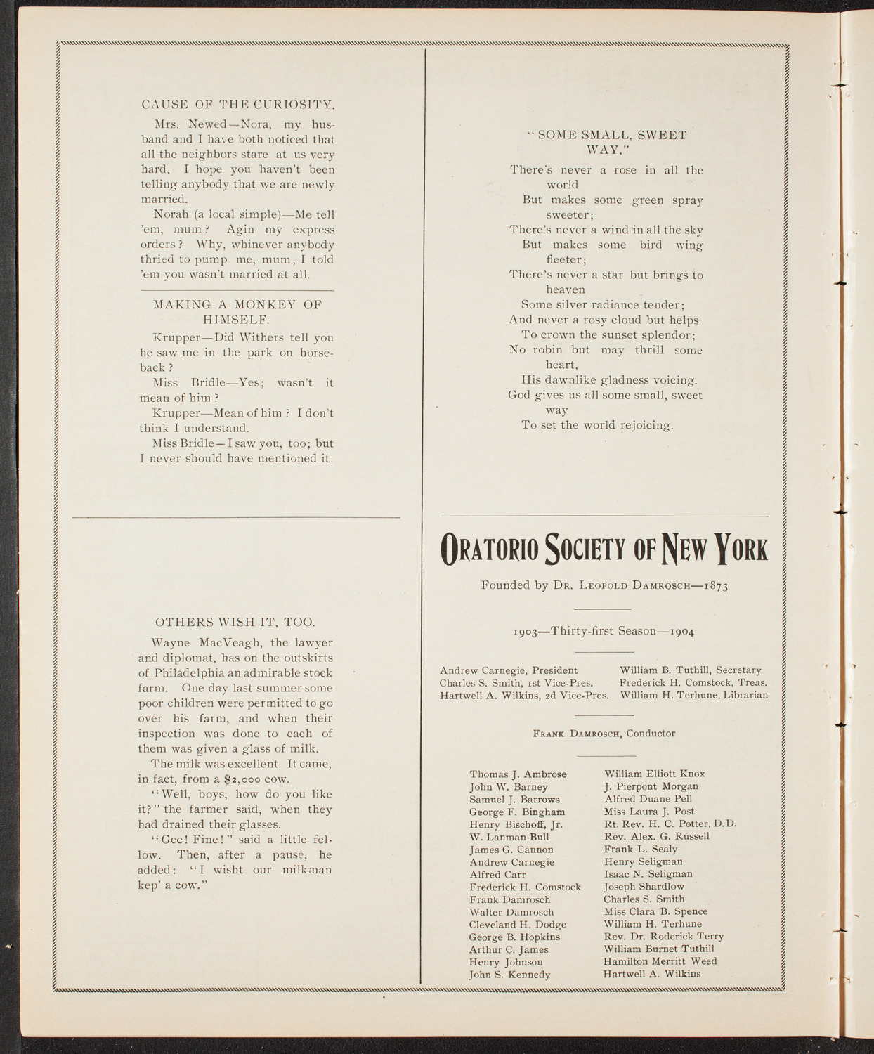Graduation: New York Law School, June 16, 1904, program page 8