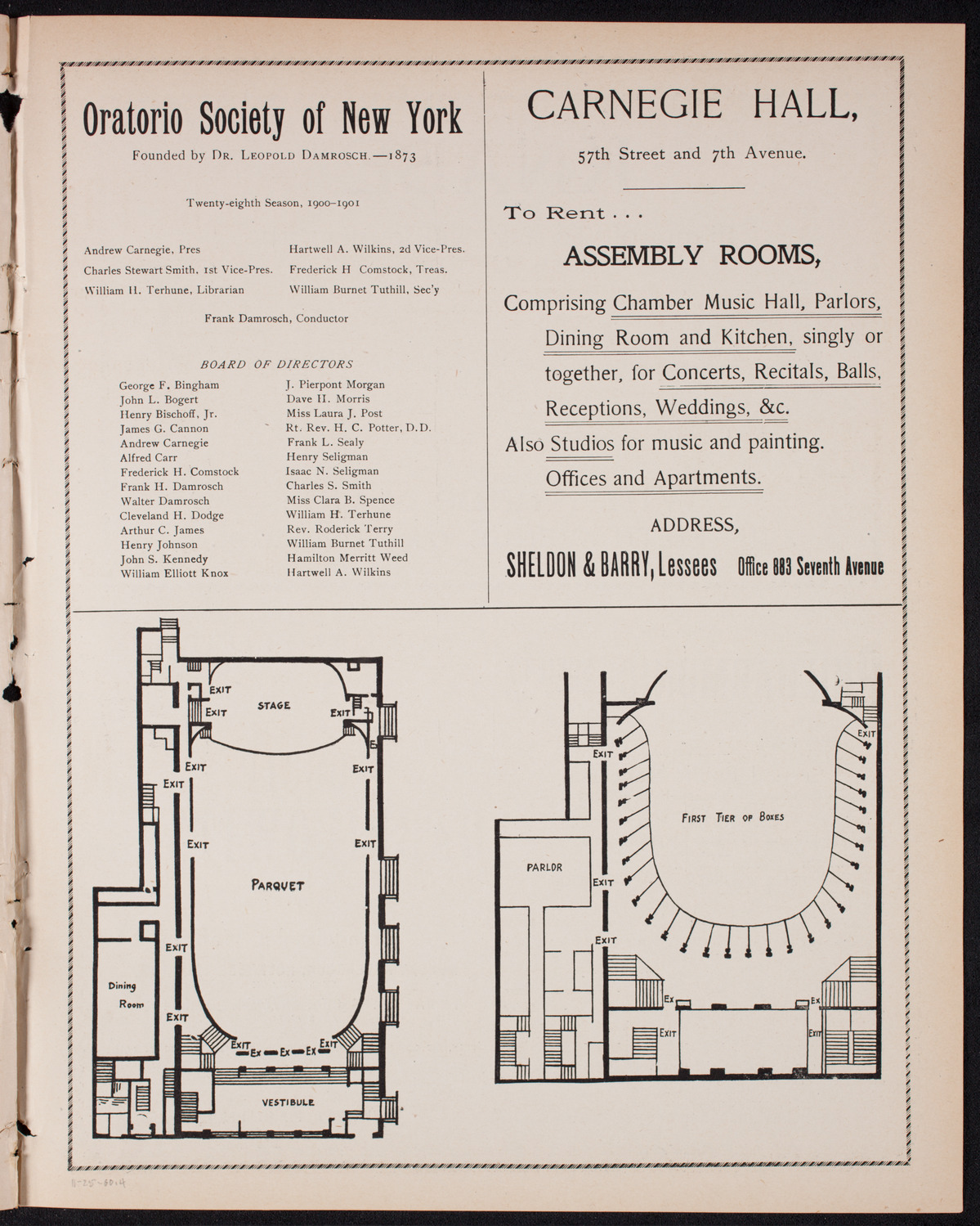 Meeting: YMCA - Mass Meeting for Men, November 25, 1900, program page 7