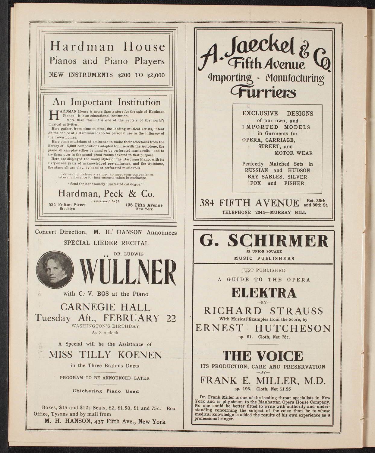 Russian Symphony Society of New York, February 10, 1910, program page 8