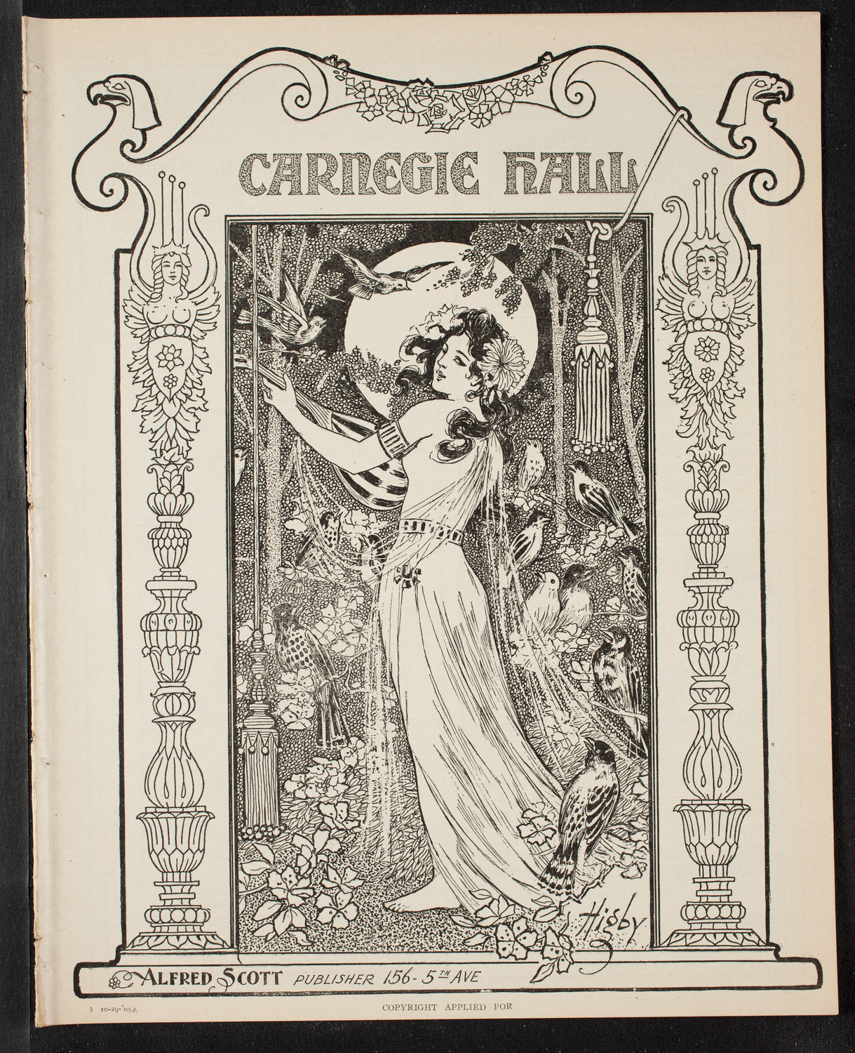 Benefit: Masonic Sanatorium for Consumptives, October 29, 1905, program page 1