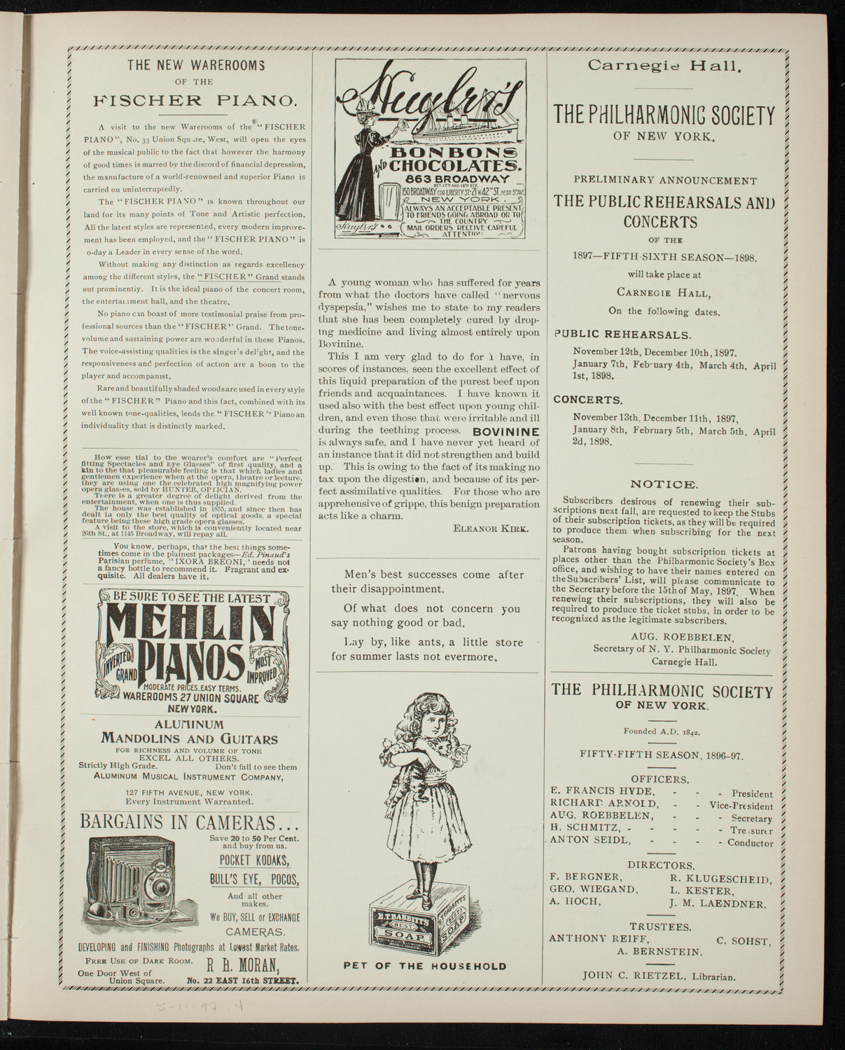 Graduation: Packard's Business College, May 11, 1897, program page 7