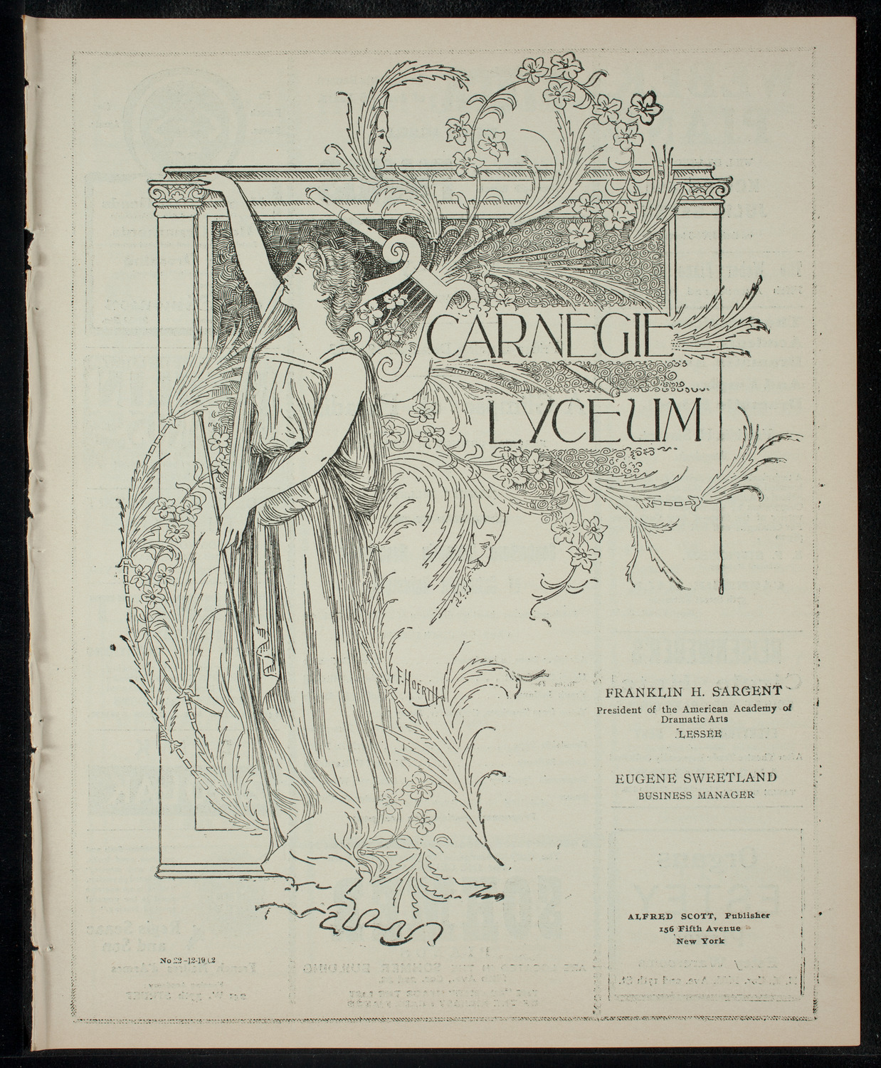 Columbia University Sophomore Dramatic Association, December 19, 1902, program page 1