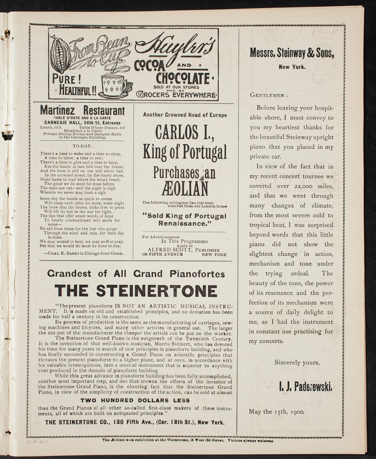 Graduation: Normal College of the City of New York, June 18, 1901, program page 5