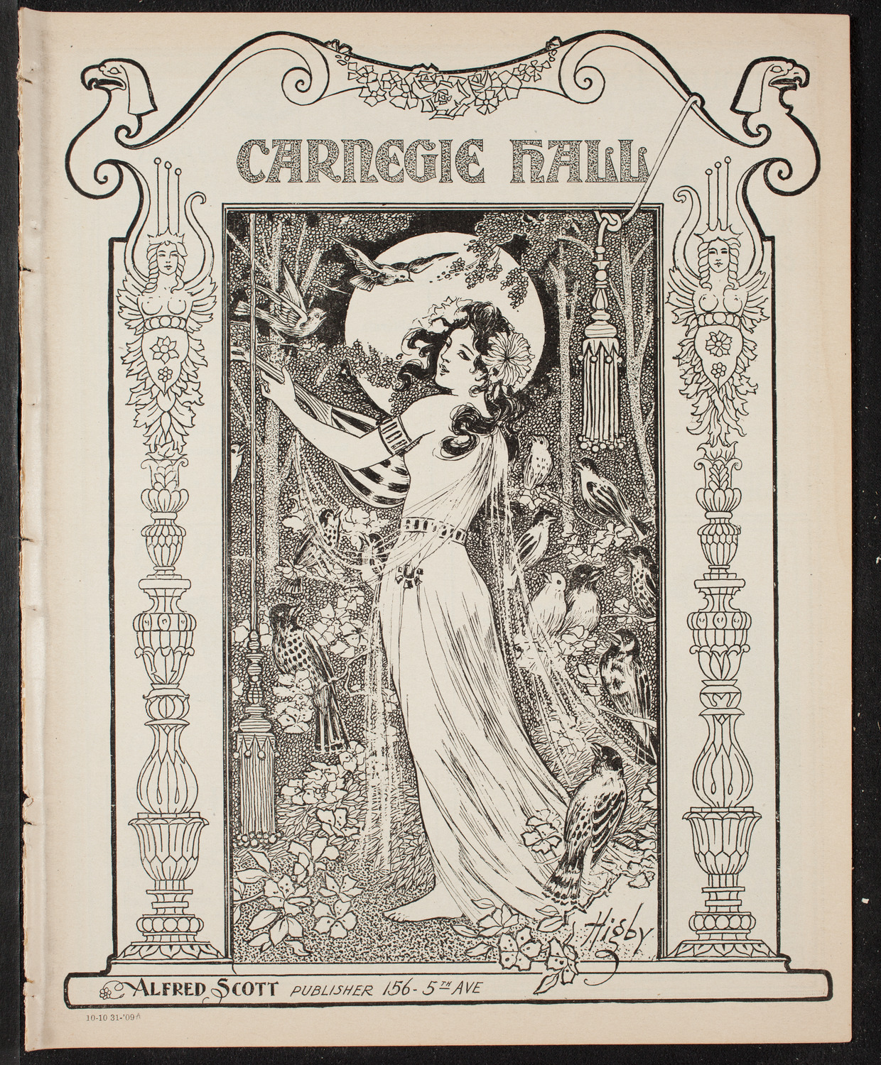 Johanna Gadski, Soprano, October 31, 1909, program page 1