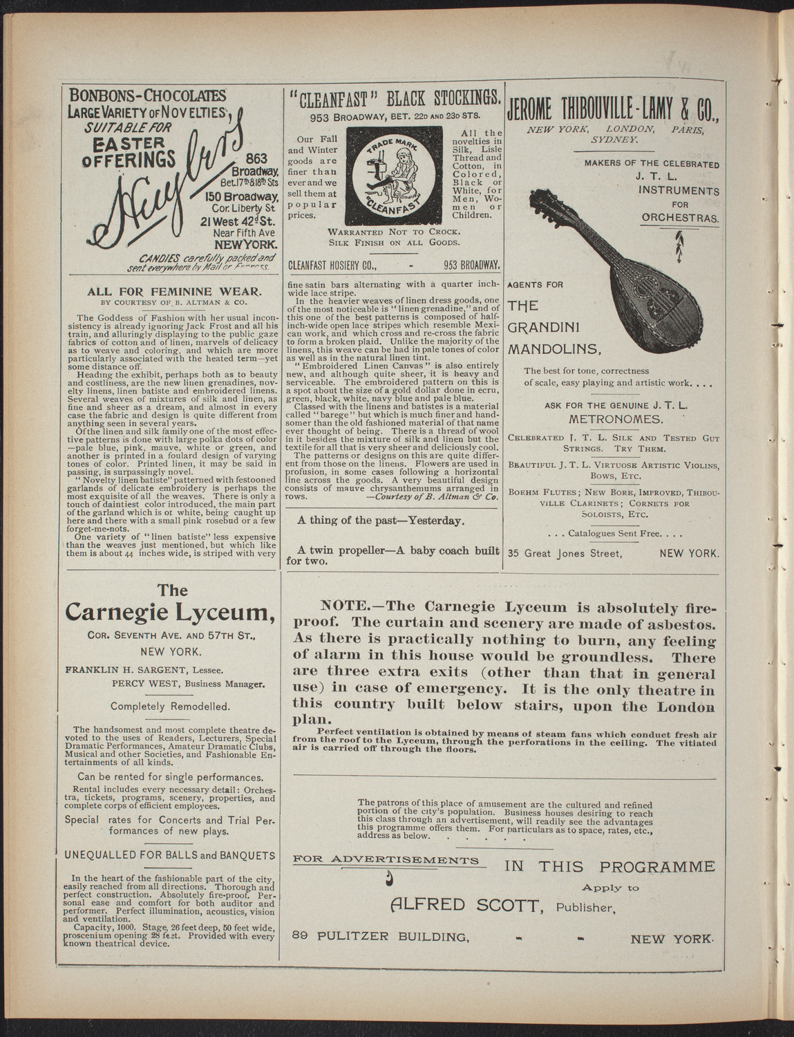 Amherst College Musical Association: Glee, Banjo, and Mandolin Clubs, April 5, 1897, program page 4