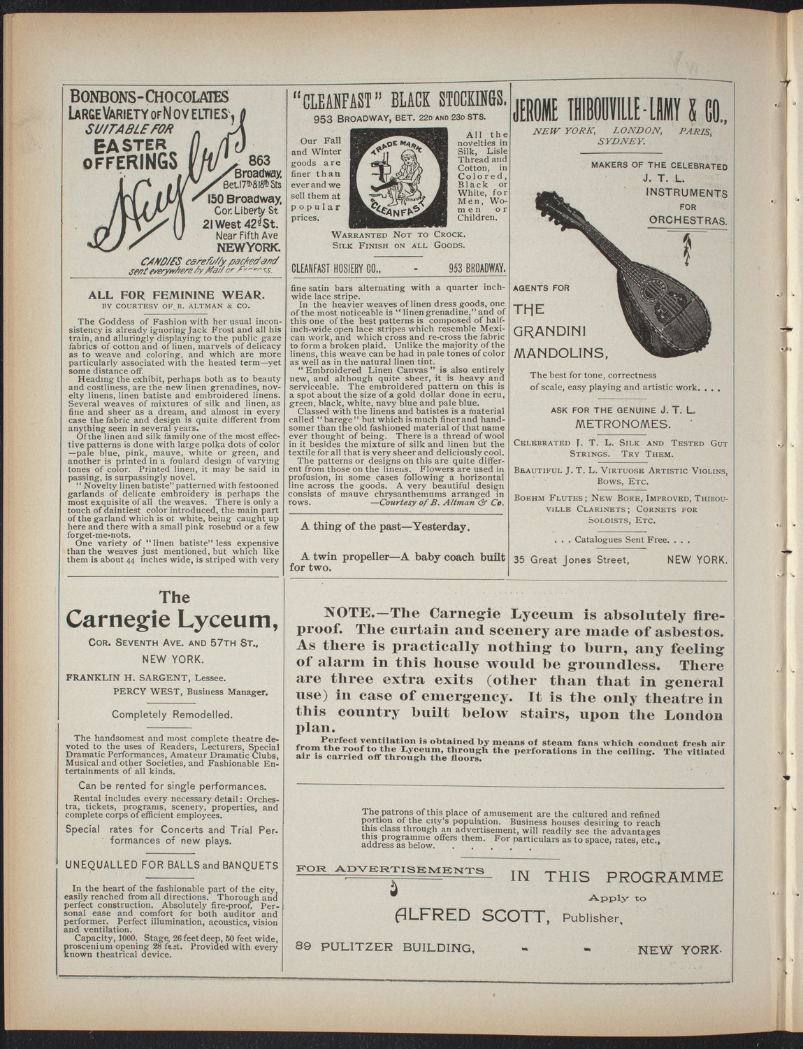 Amherst College Musical Association: Glee, Banjo, and Mandolin Clubs, April 5, 1897, program page 4